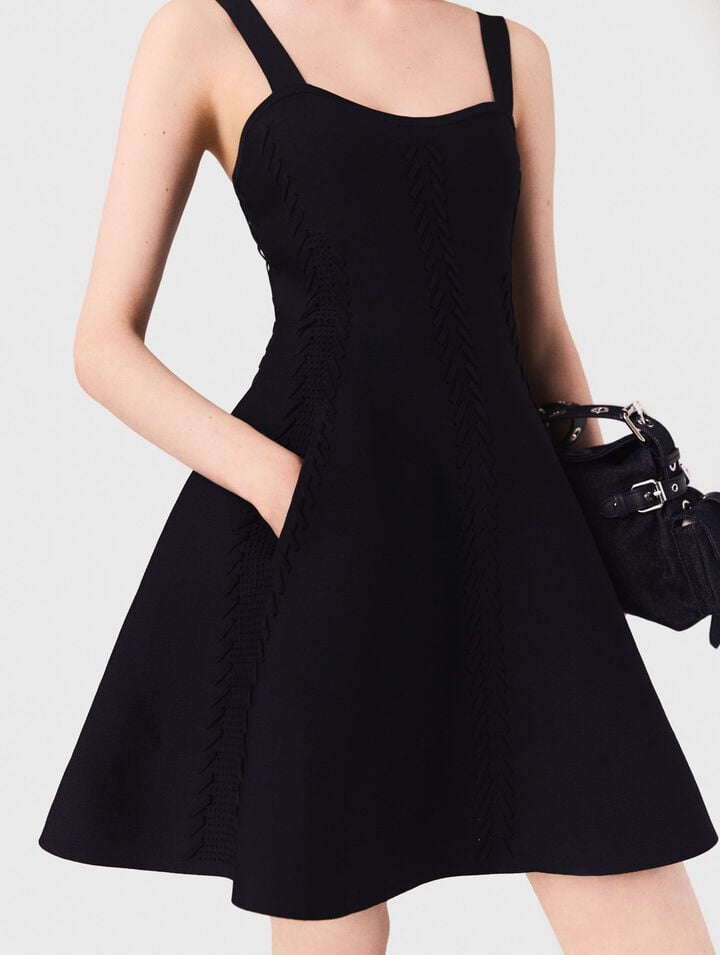 Short knitted babydoll dress 