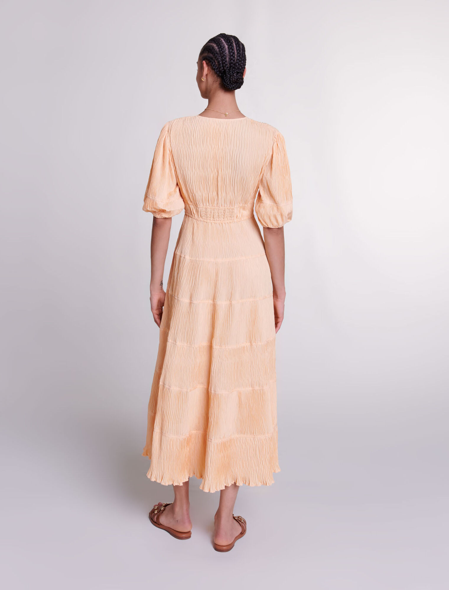 Pleated maxi dress