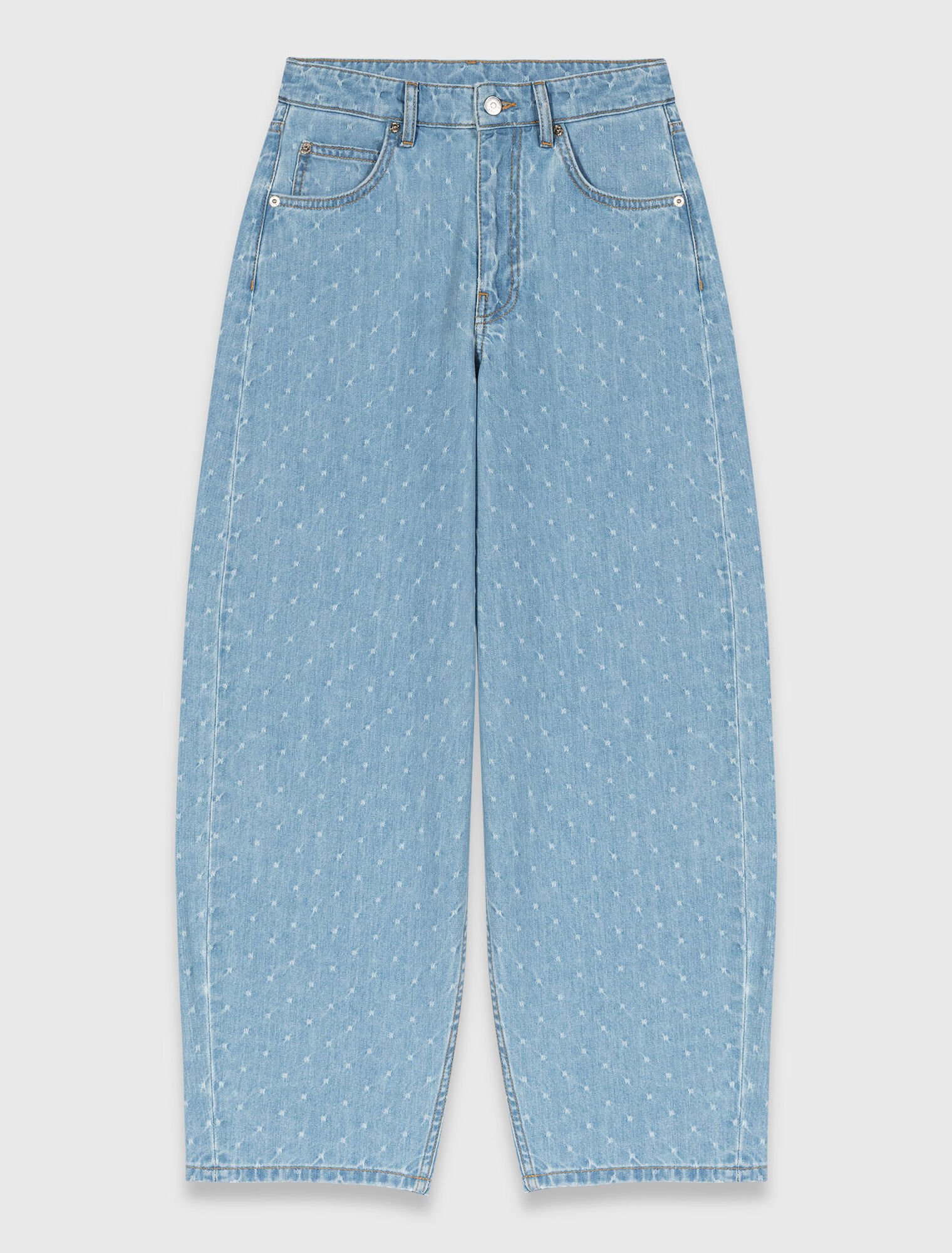Textured balloon jeans