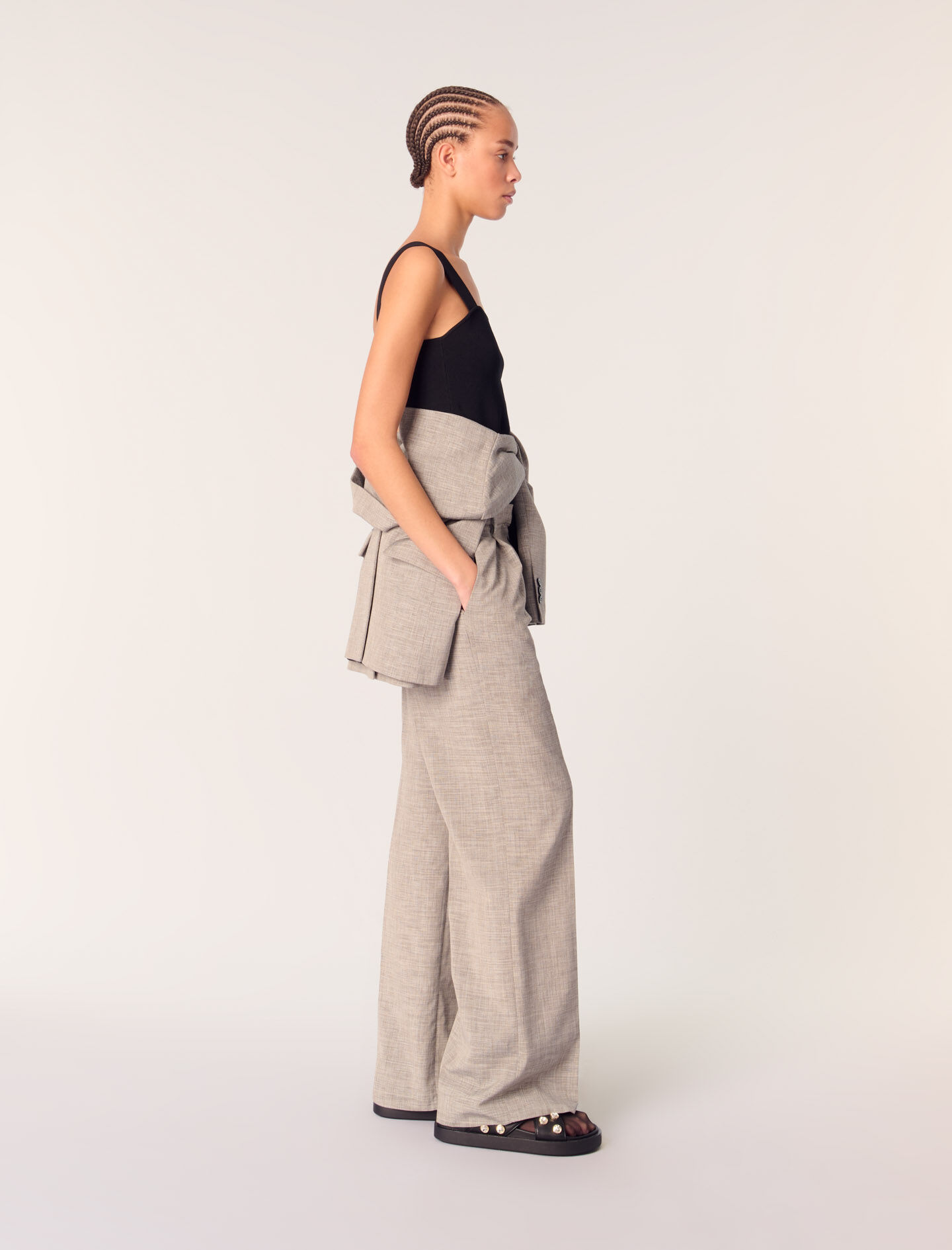 OVY W005「polyester pant」/ M Cozy Wide-Leg Pant in Pants & Shorts | Vince