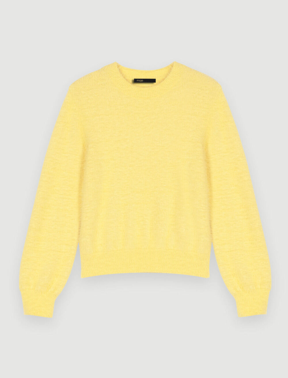 MAJE 売れ筋商品|||マージュ ニット&セーター アウター レディース Sweaters Yellow Yellow fluffy round-neck sweater Yellow / Orange For Women
