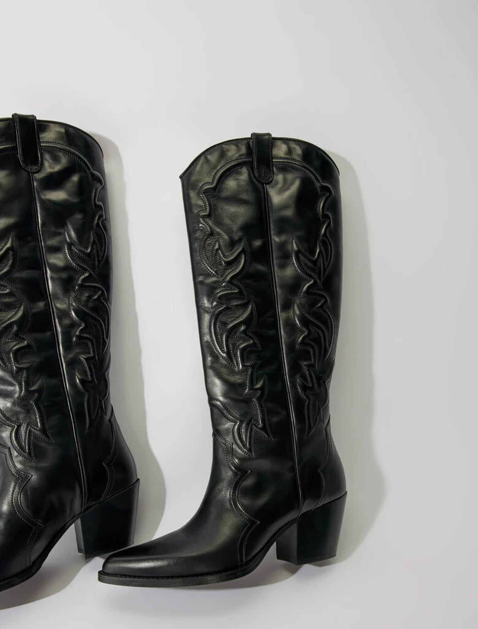 Western leather boots