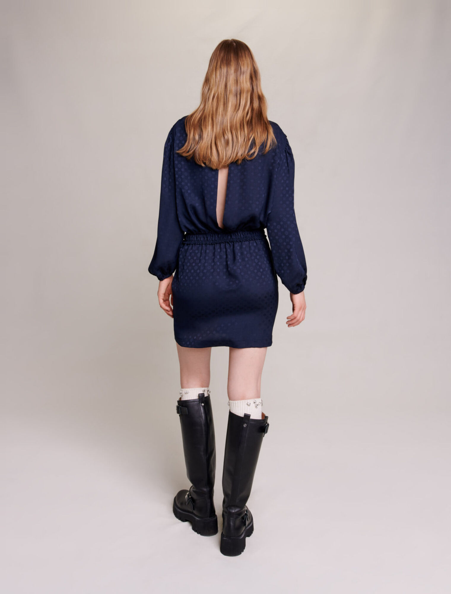 Short jacquard dress