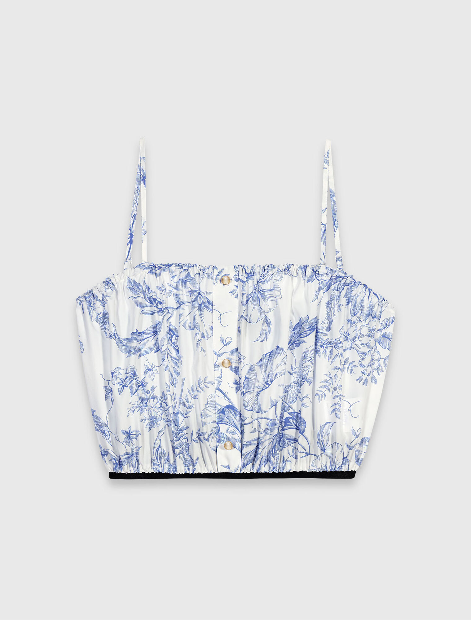 Patterned top with straps
