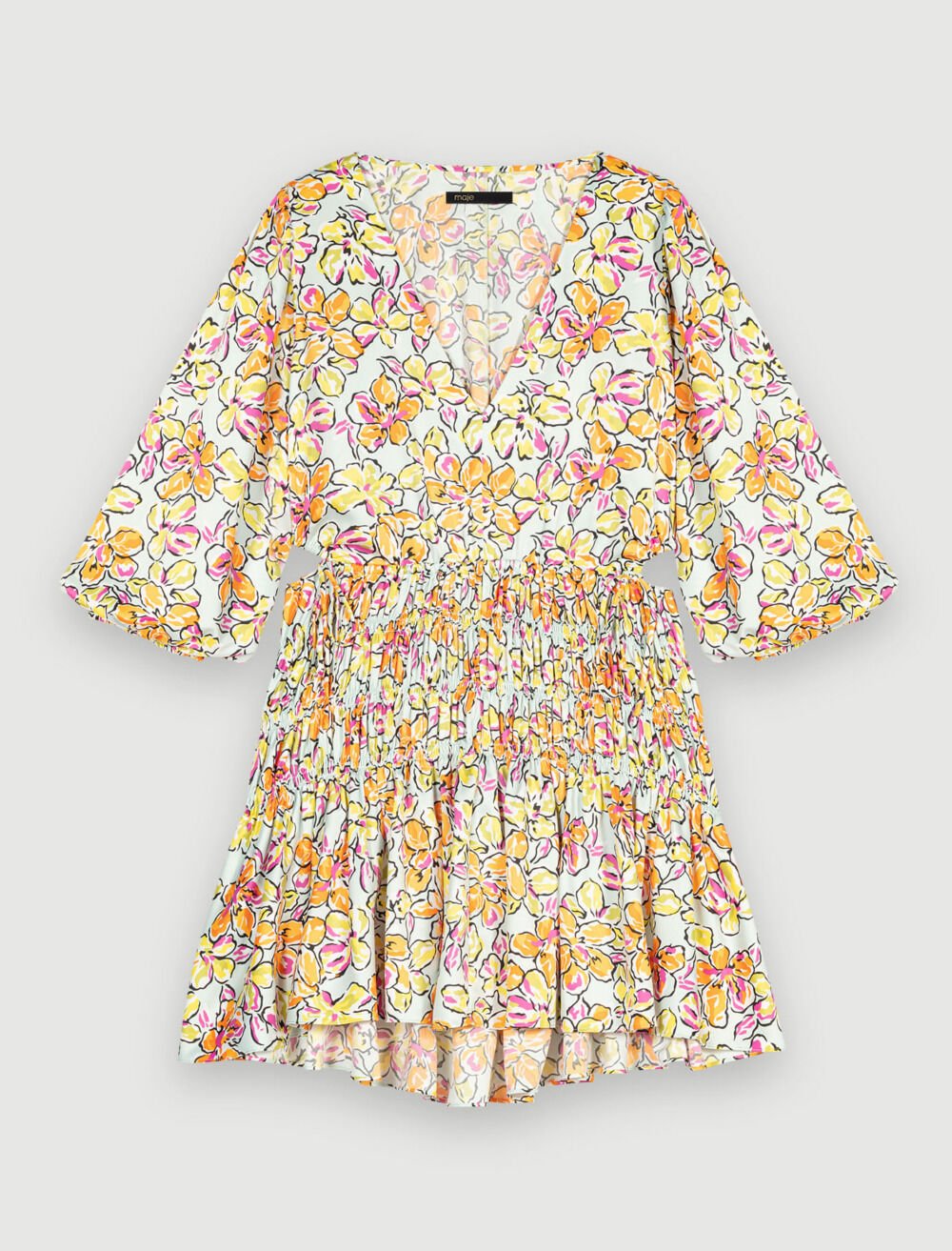 Short floral printed dress Printed For Women | Maje