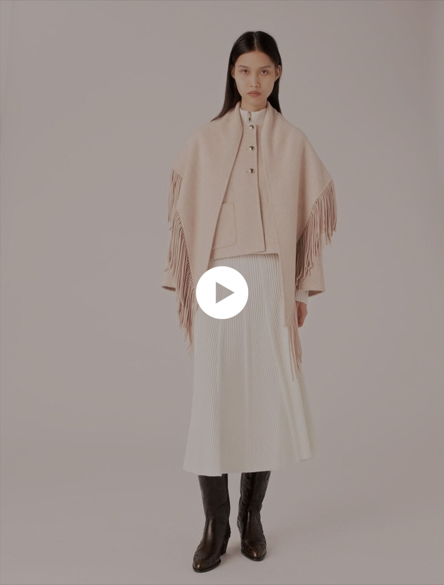 Cropped wool coat