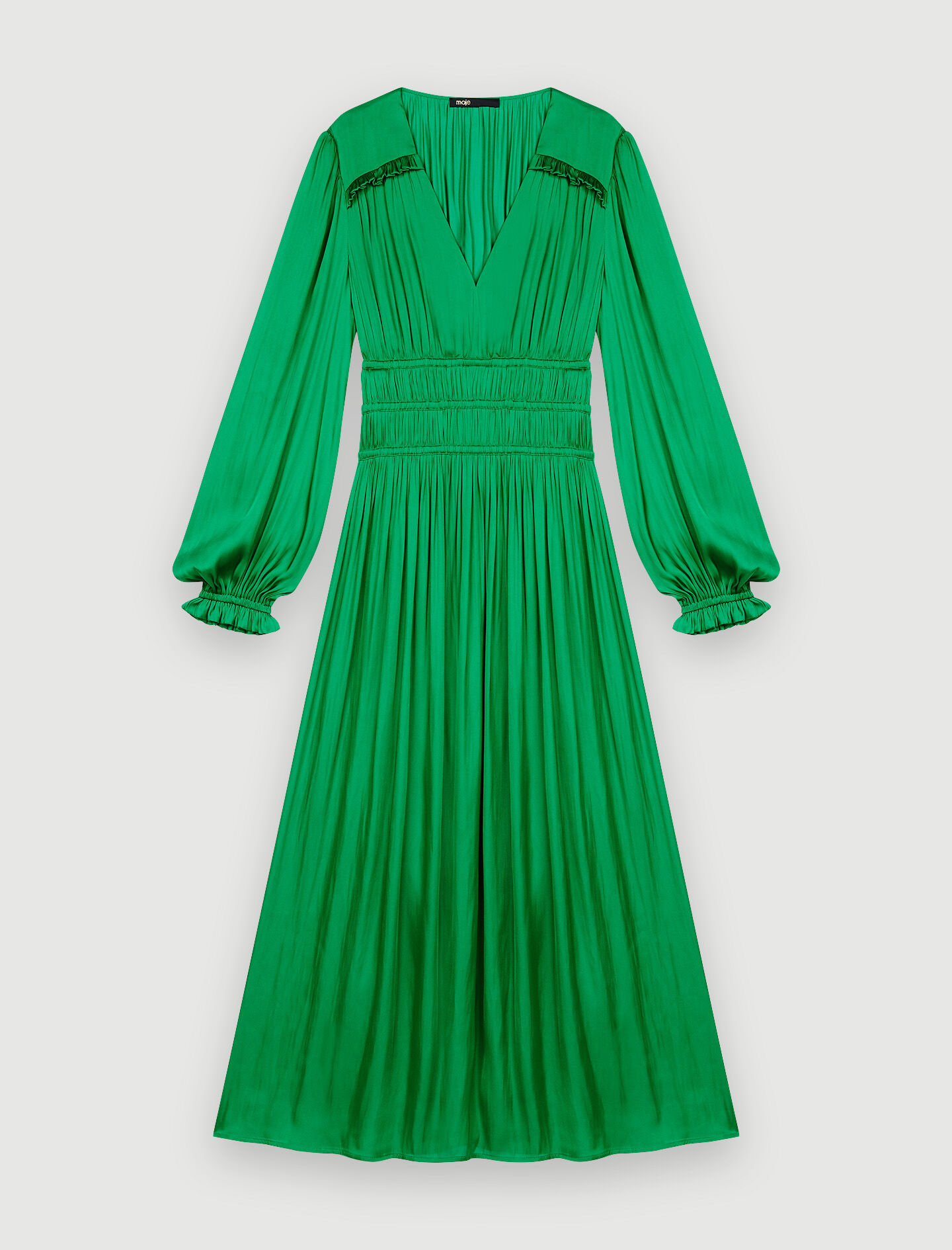 Long pleated effect dress
