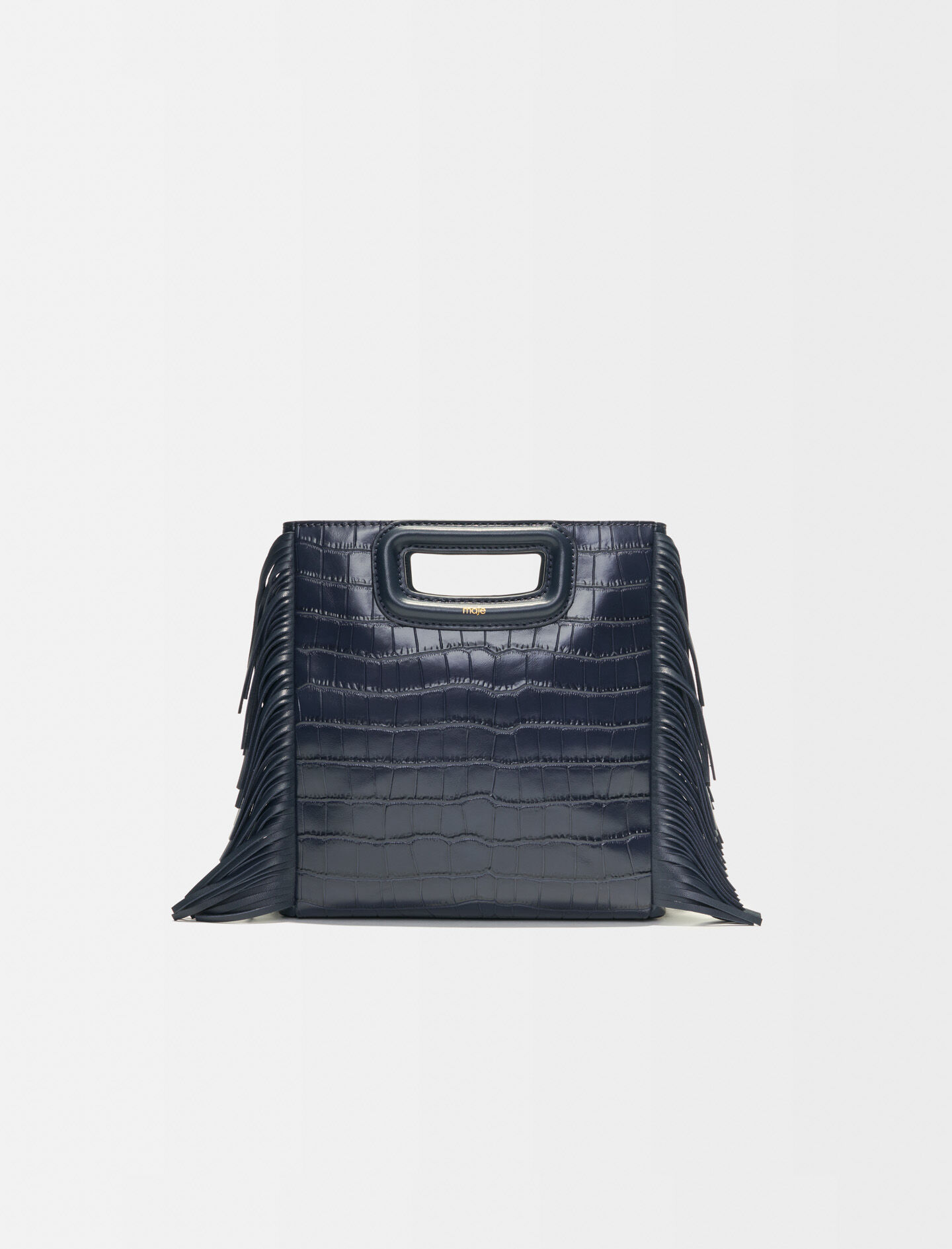 M bag in crocodile effect leather