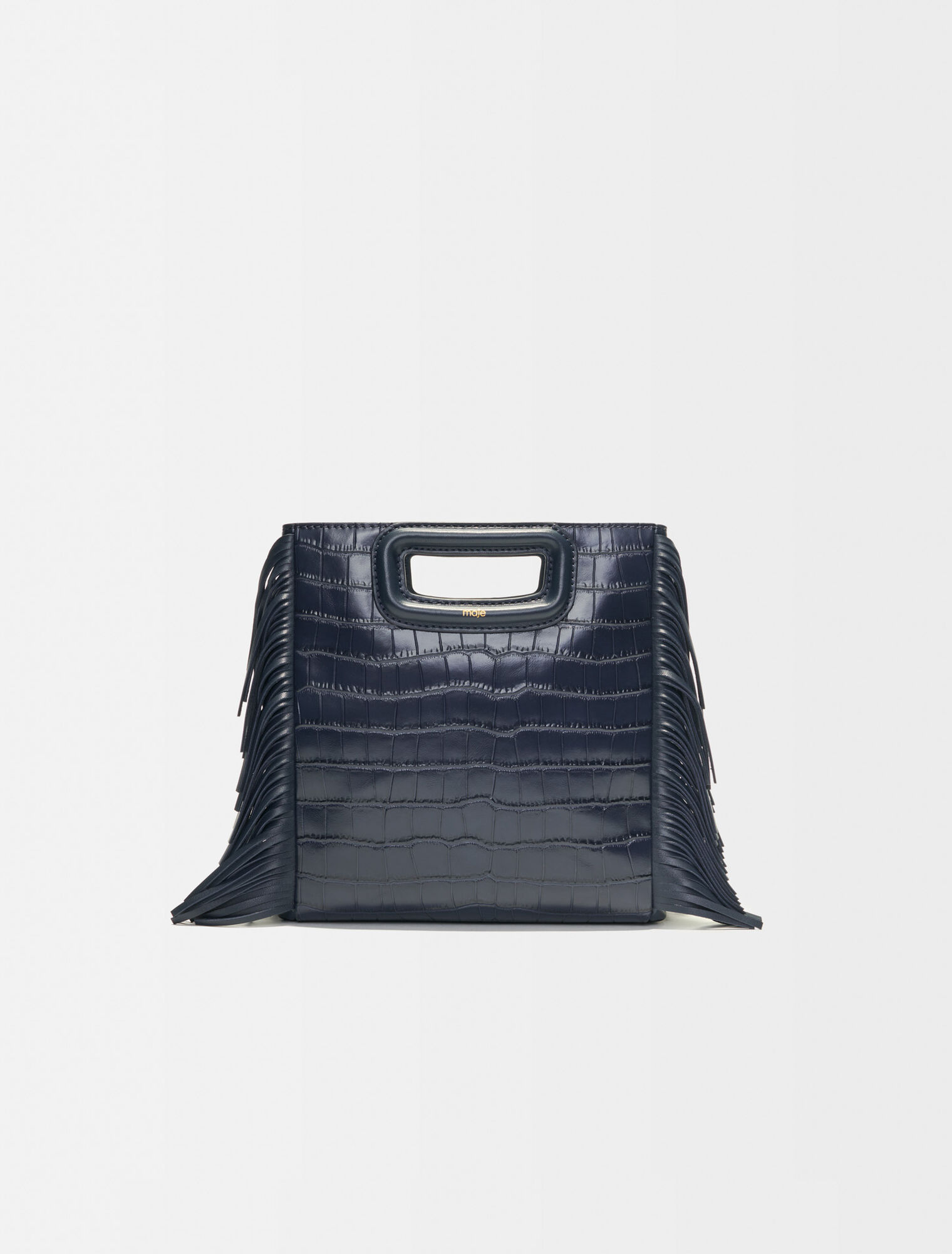 M bag in crocodile-effect leather