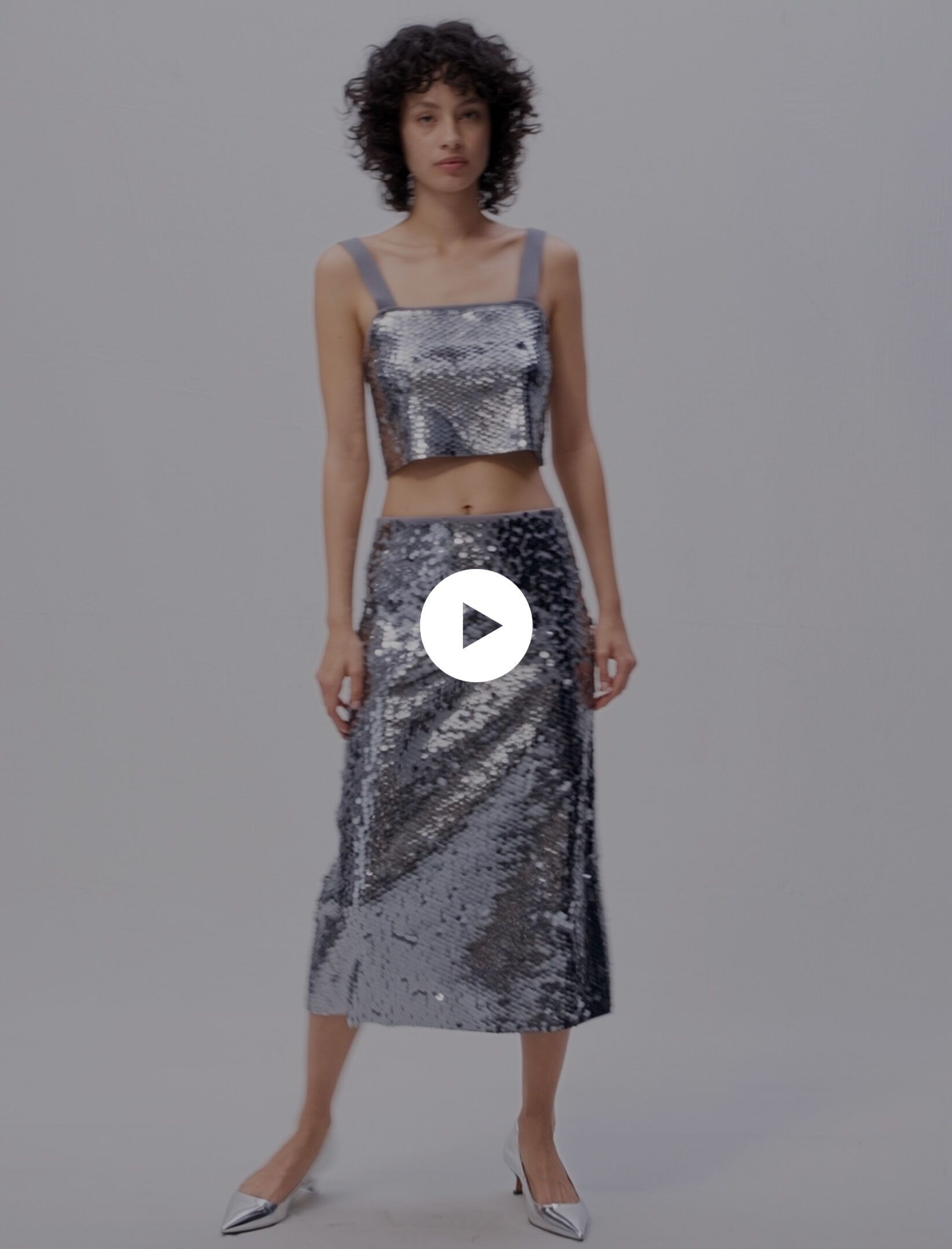 Sequinned knit top