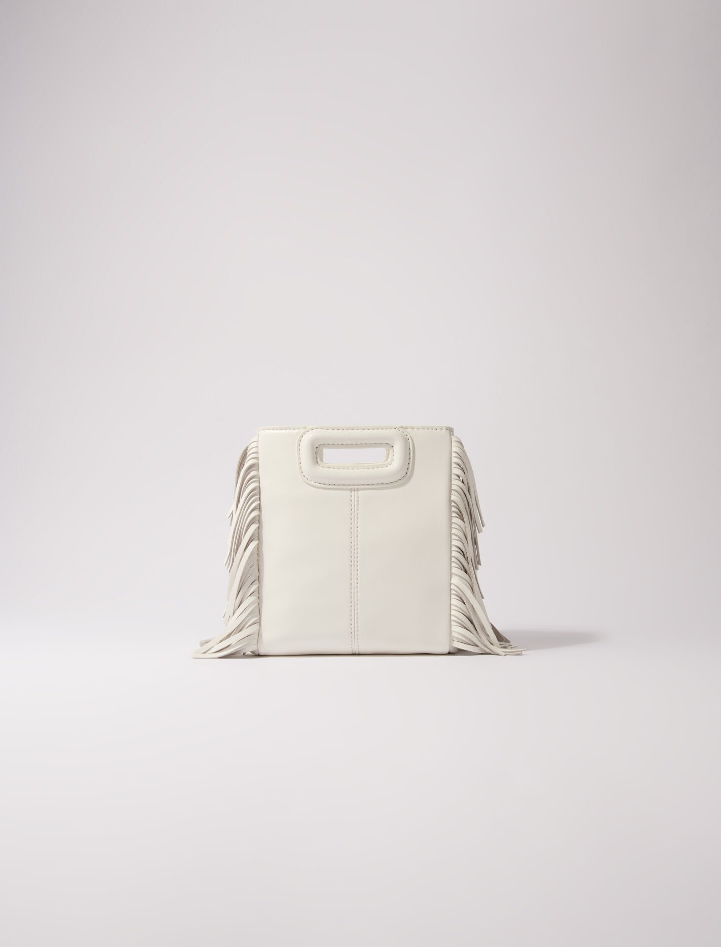 M mini leather bag with diamantés White For Women | Maje