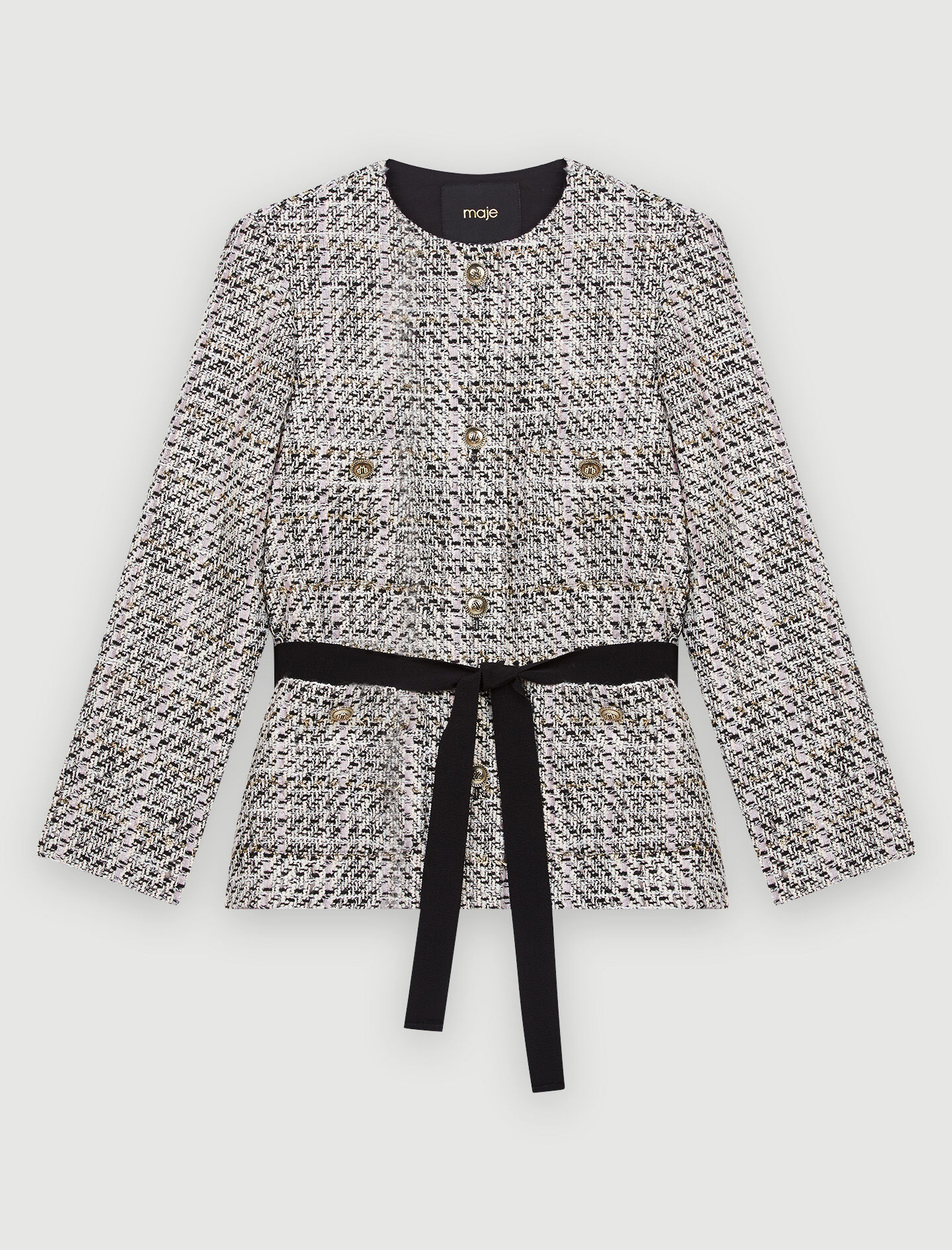 Contrast tweed jacket
