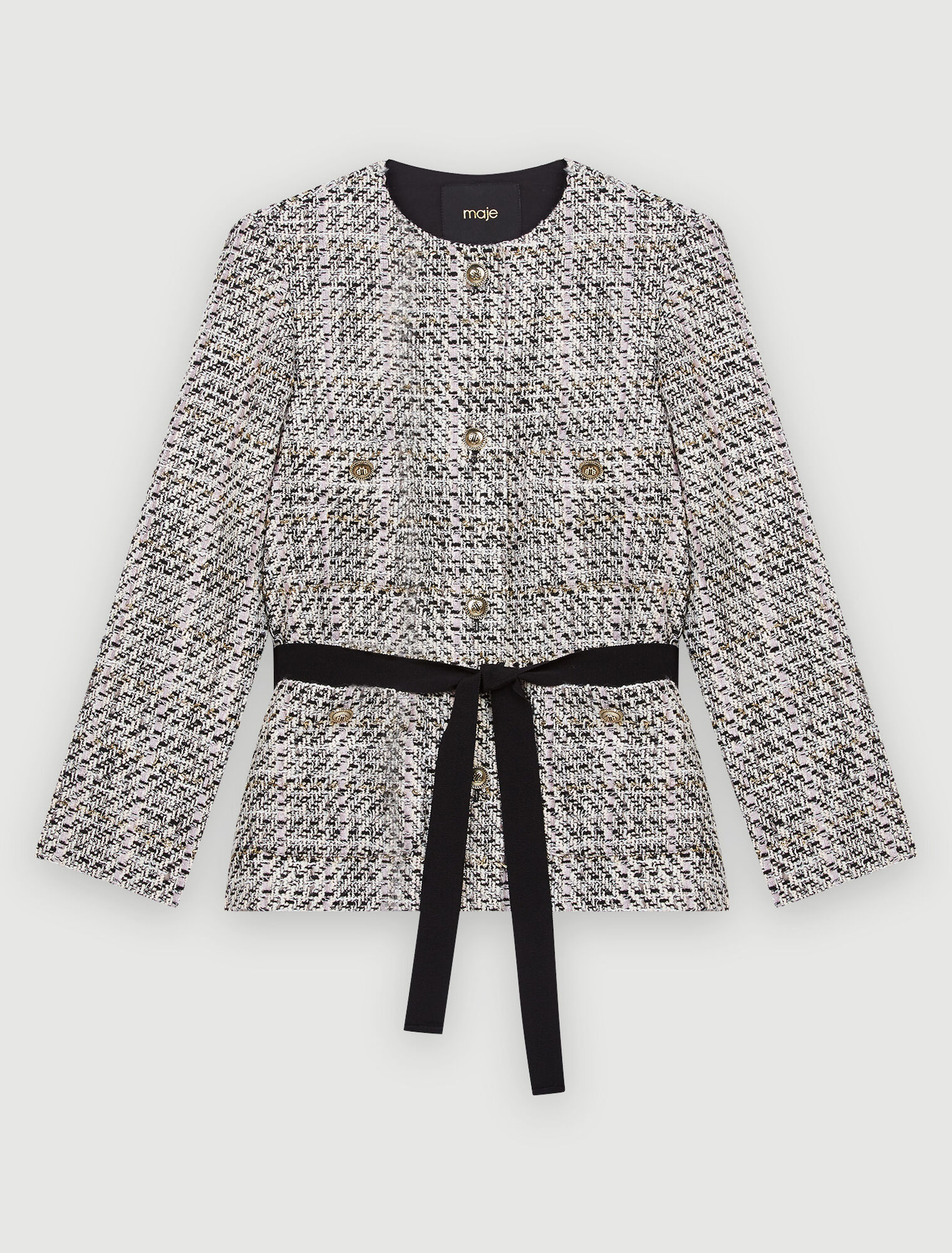 Contrast tweed jacket