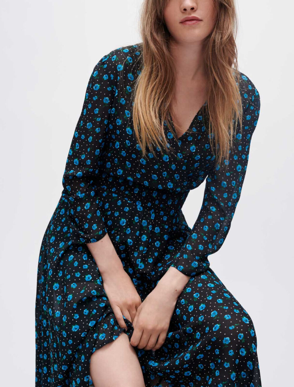 Leopard print chiffon dress