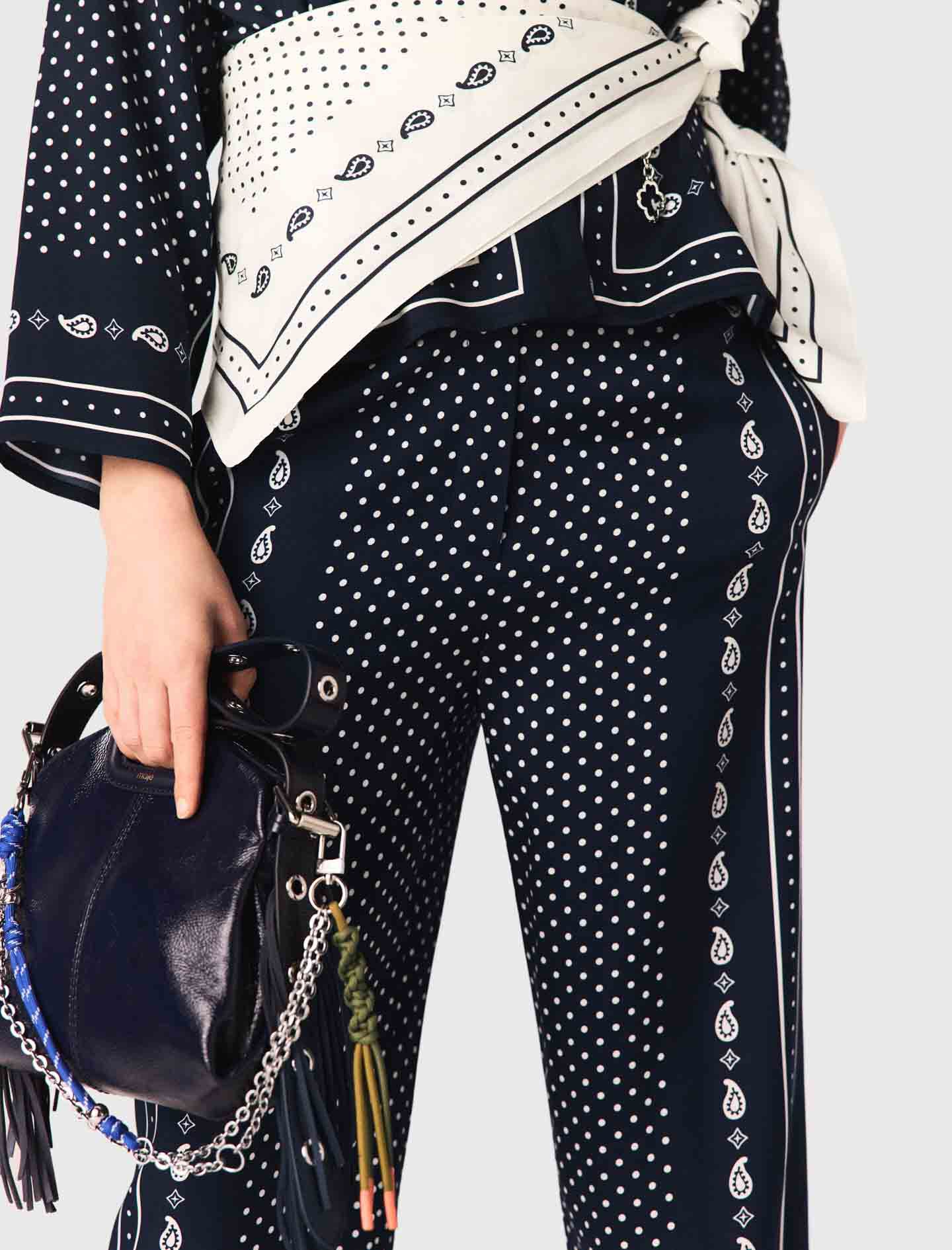 Bandana print pants Blue For Women | Maje