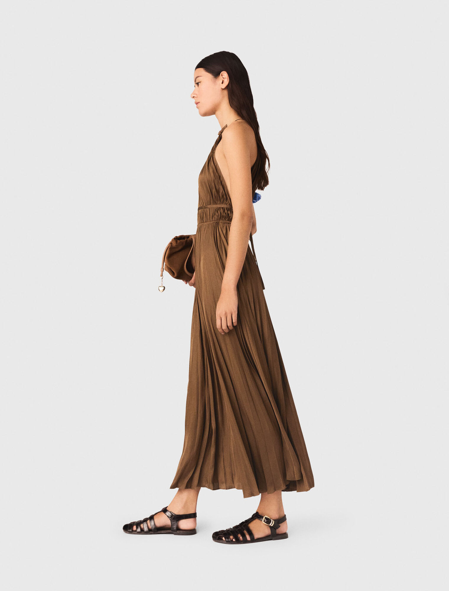 Pleated maxi dress