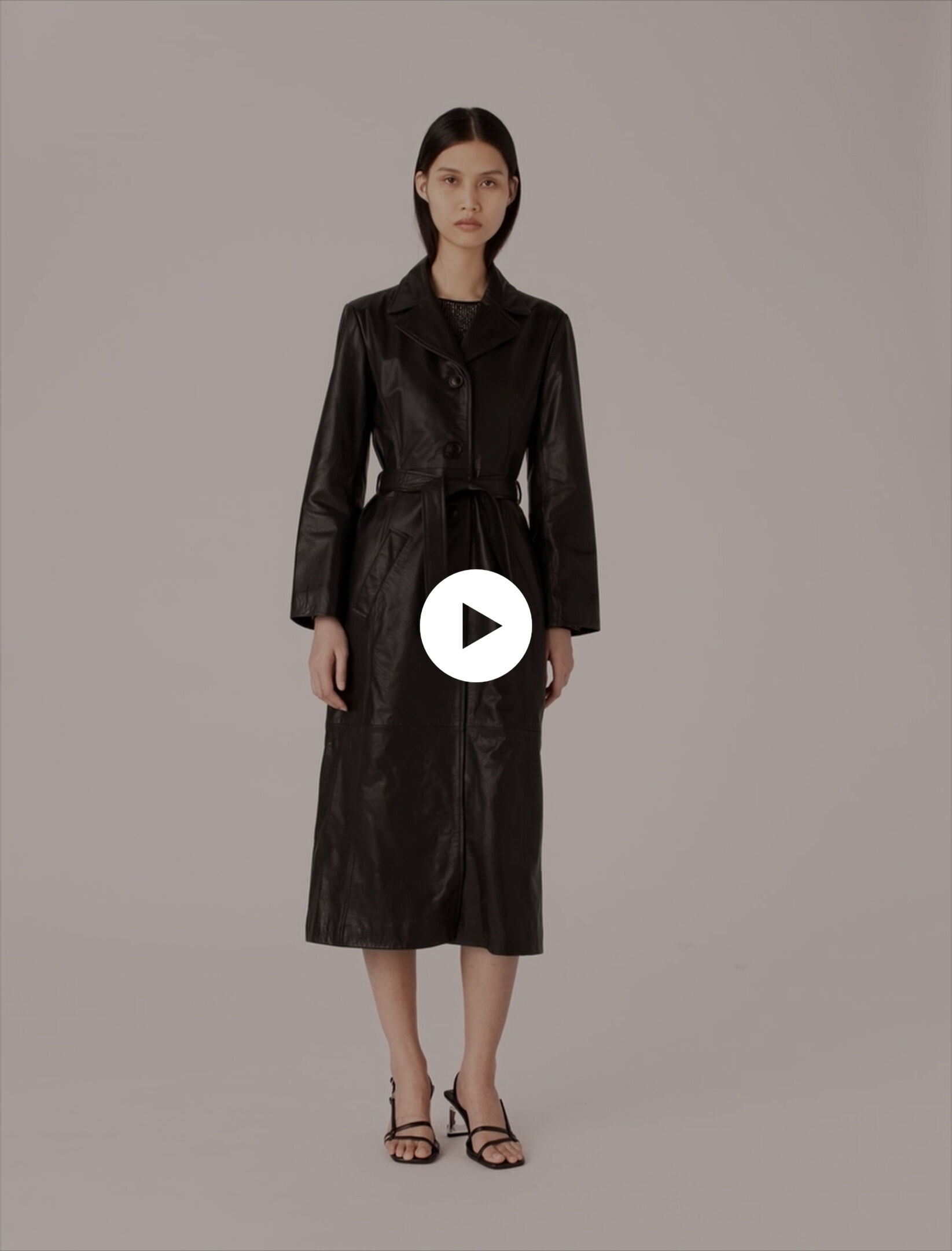 f*0様 HARAJUKU MOTHER LEATHER TRENCH COAT Leather Pocket Detail Belted Trench Coat | Karen Millen
