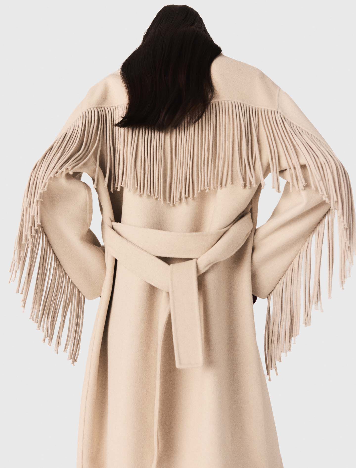 Long wool coat Natural For Women | Maje