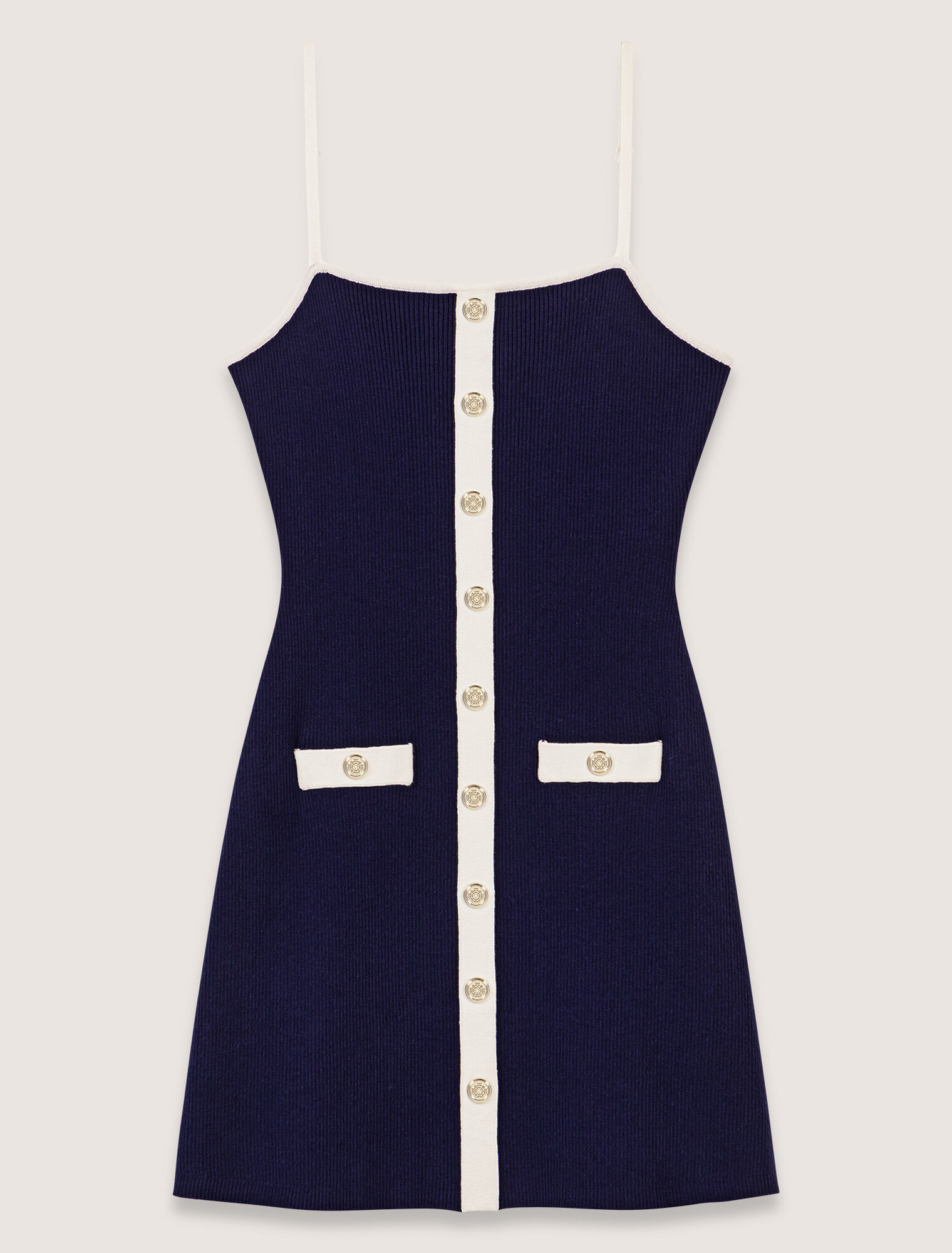 Rib knit mini dress
