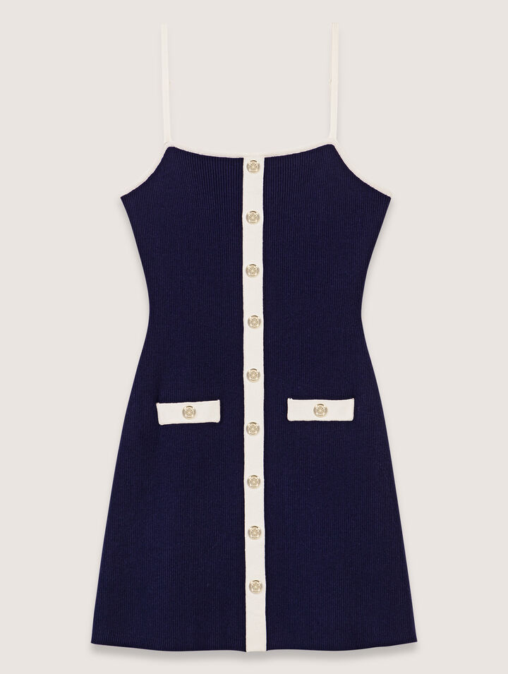 Rib knit mini dress