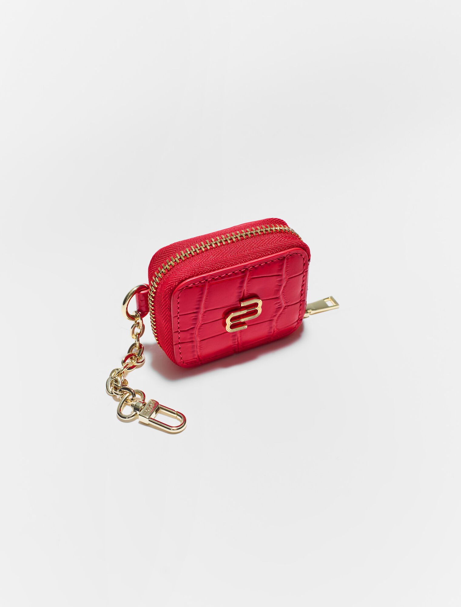Embossed leather earphone case