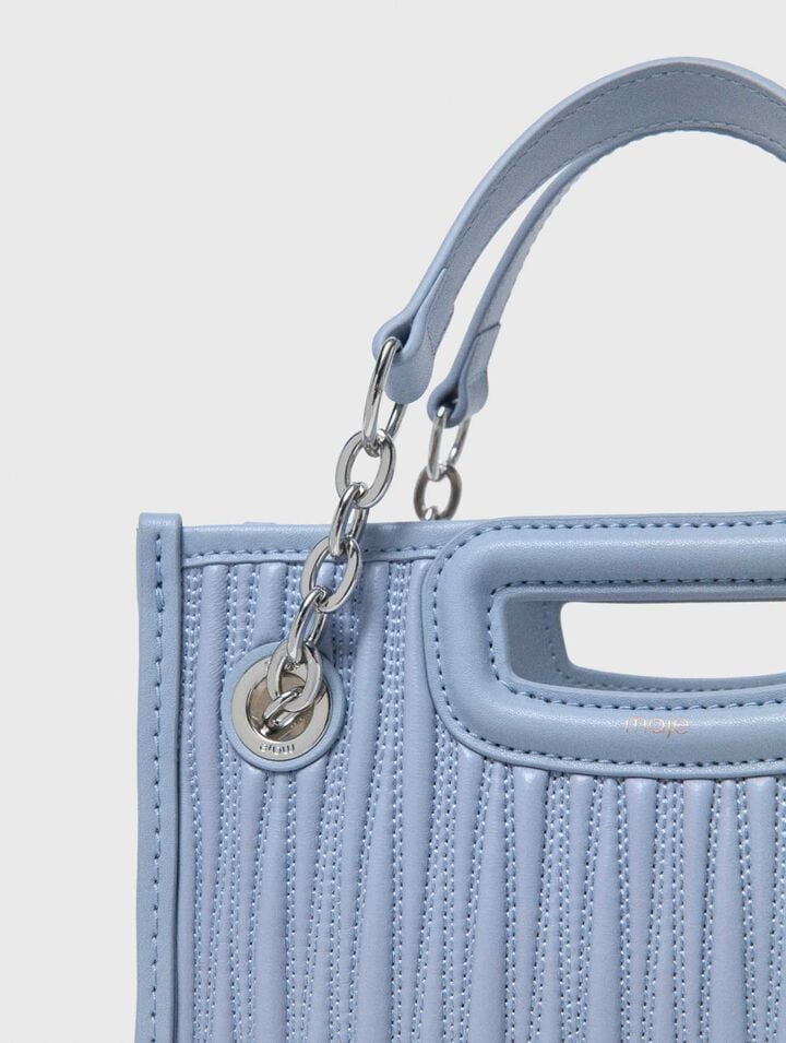 Mini quilted leather tote bag