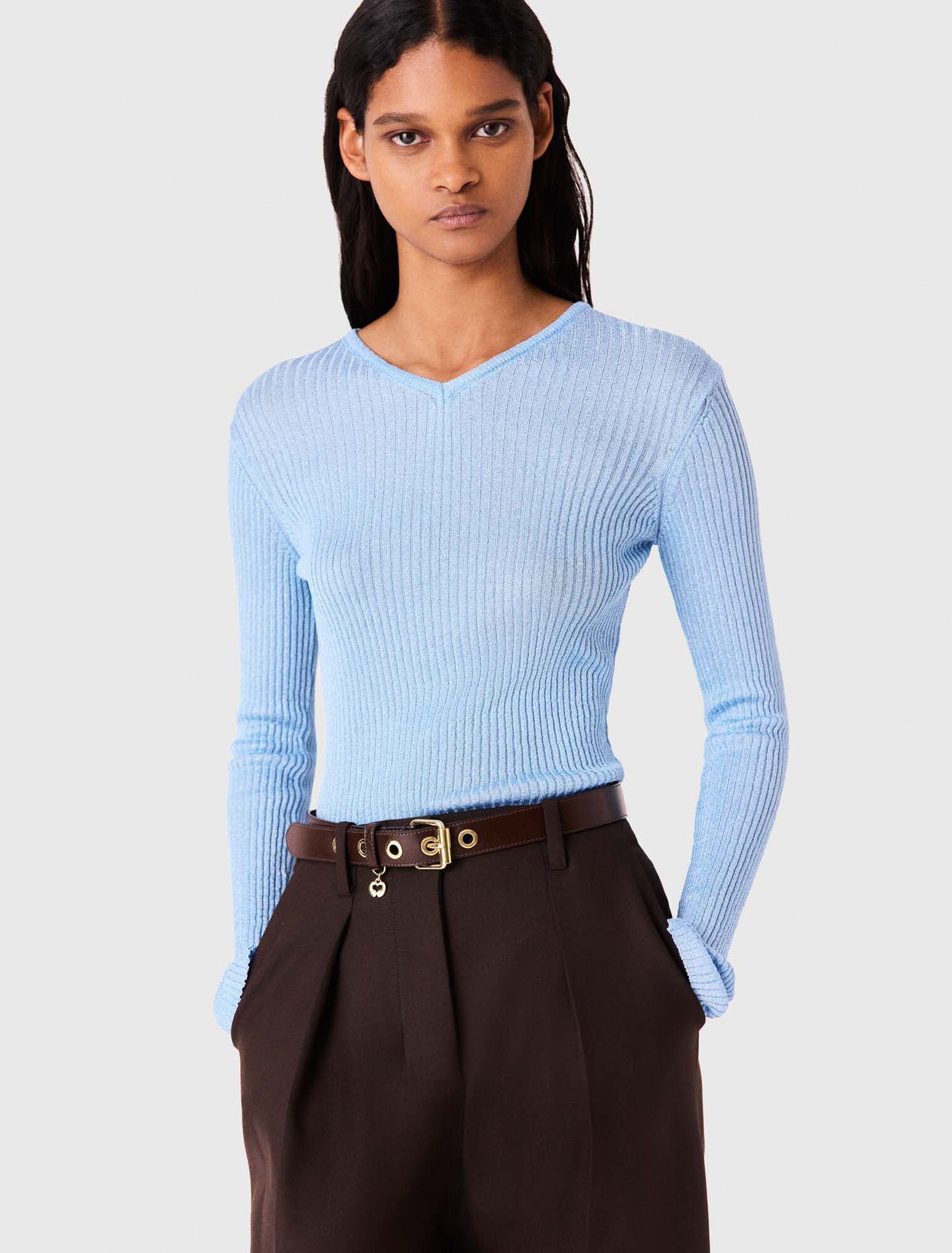 Lurex knit jumper