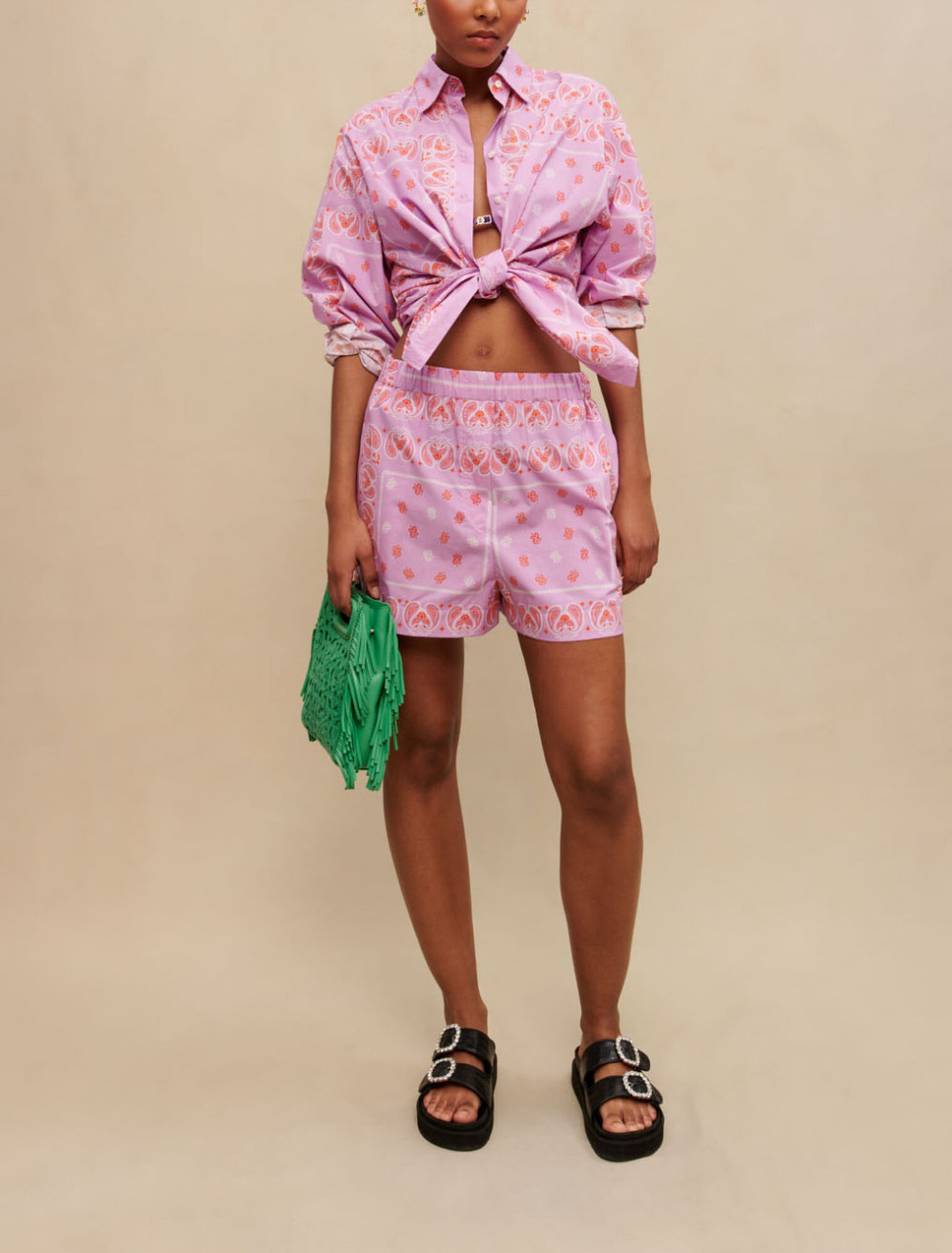 Paisley print shorts