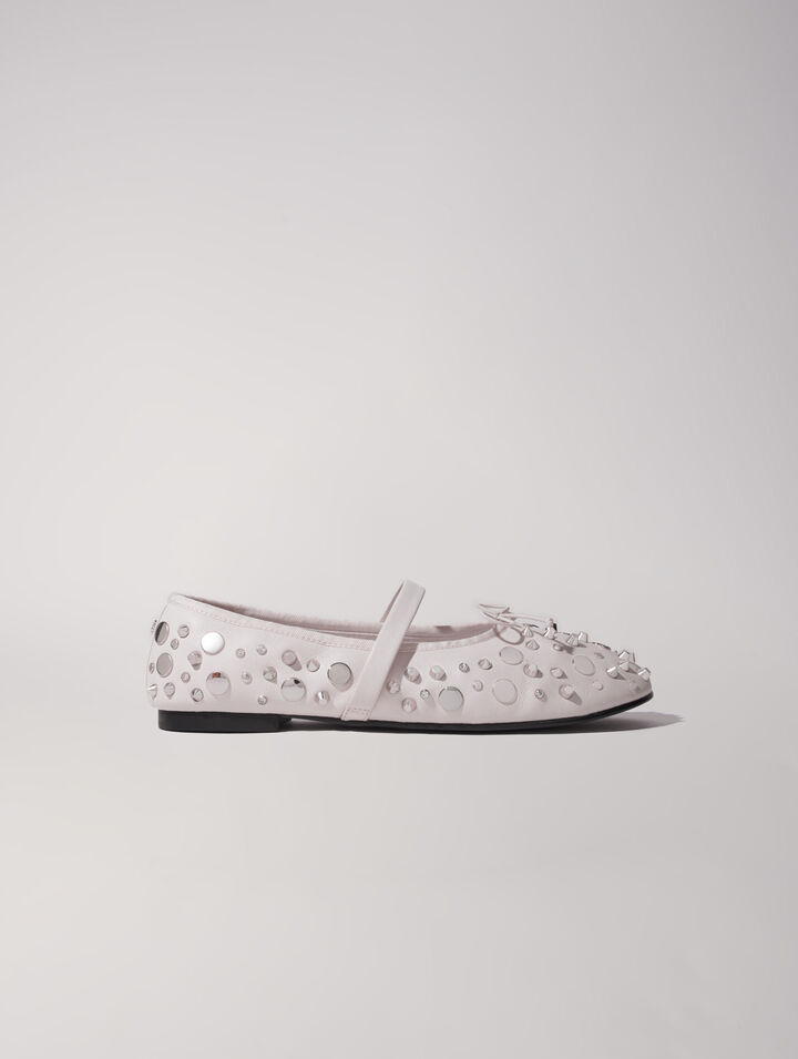 Studded ballet flats