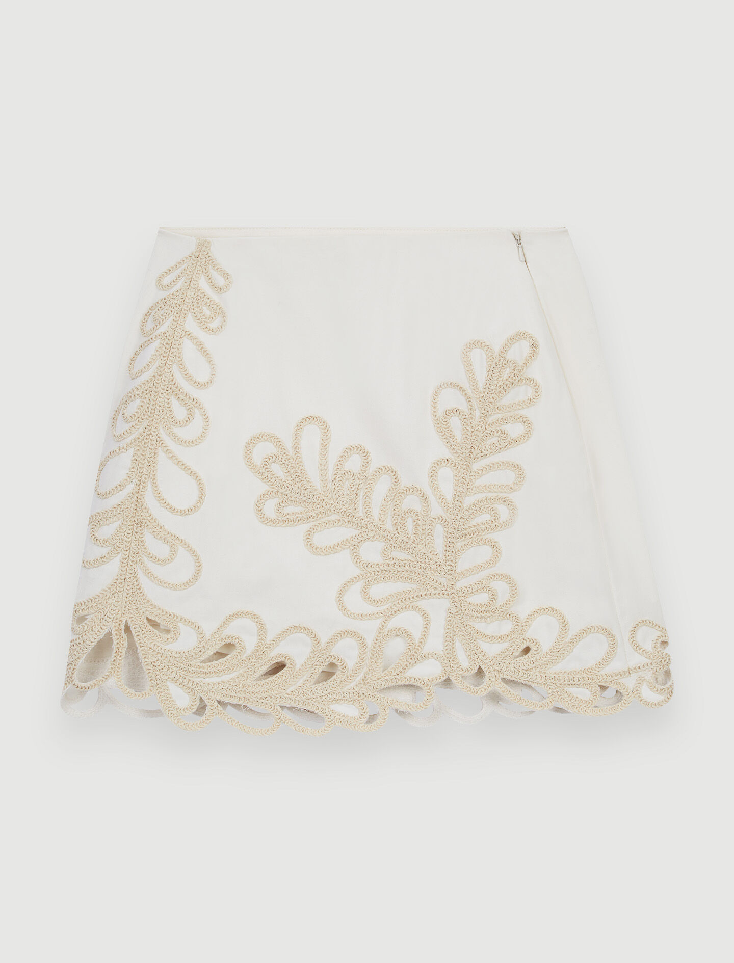 Fully embroidered skirt White For Women | Maje