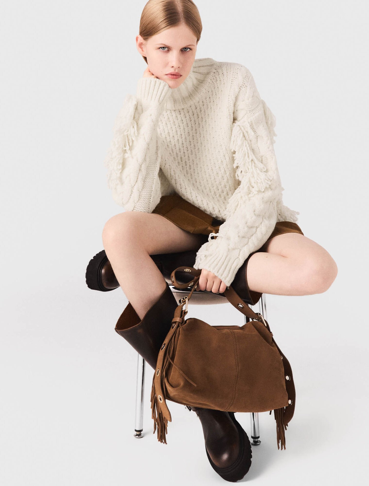 Wool-blend jumper with sweater Wool-blend jumper with sweater