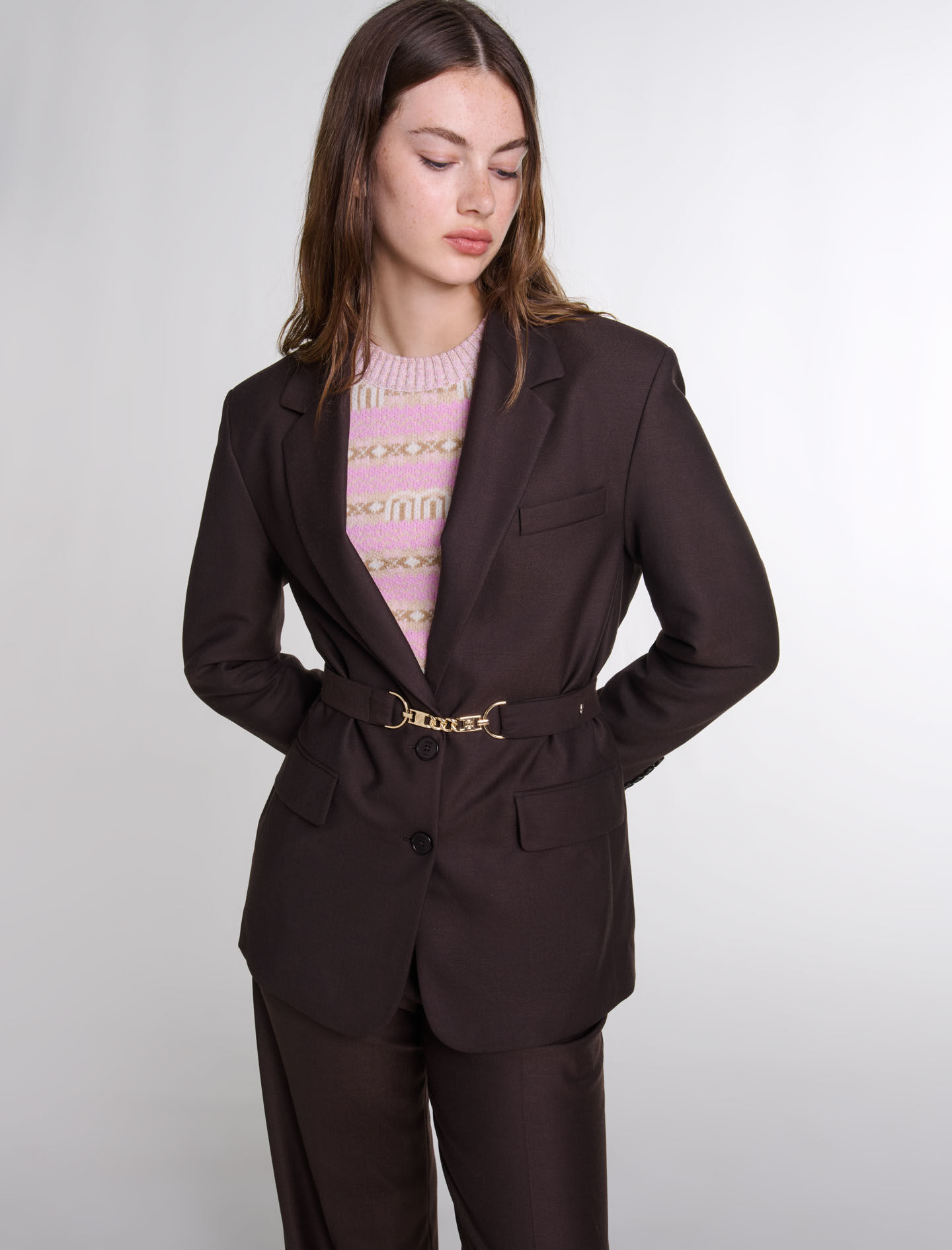 Amazon.com: Women's Short Sleeve Belted Blazer Dress