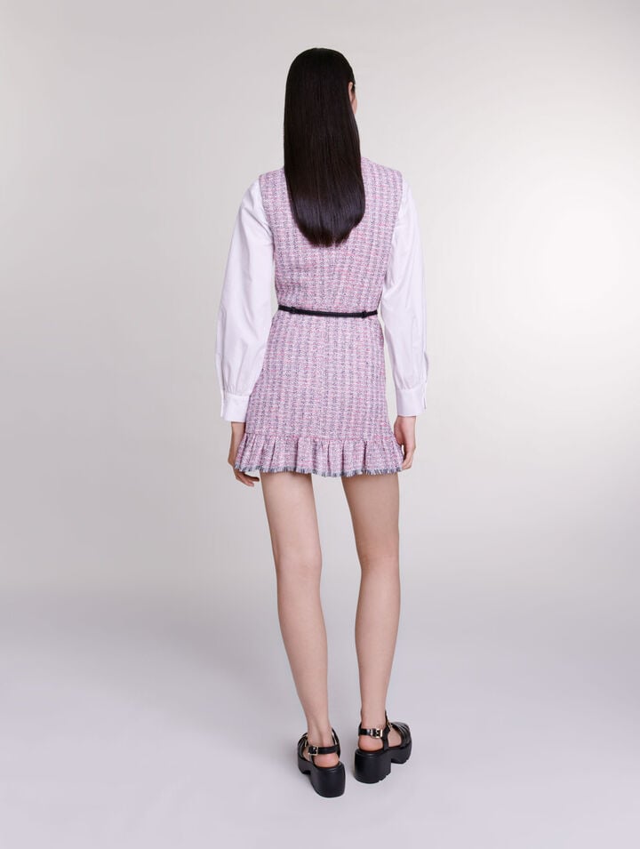 Tweed 2-in-1 short dress