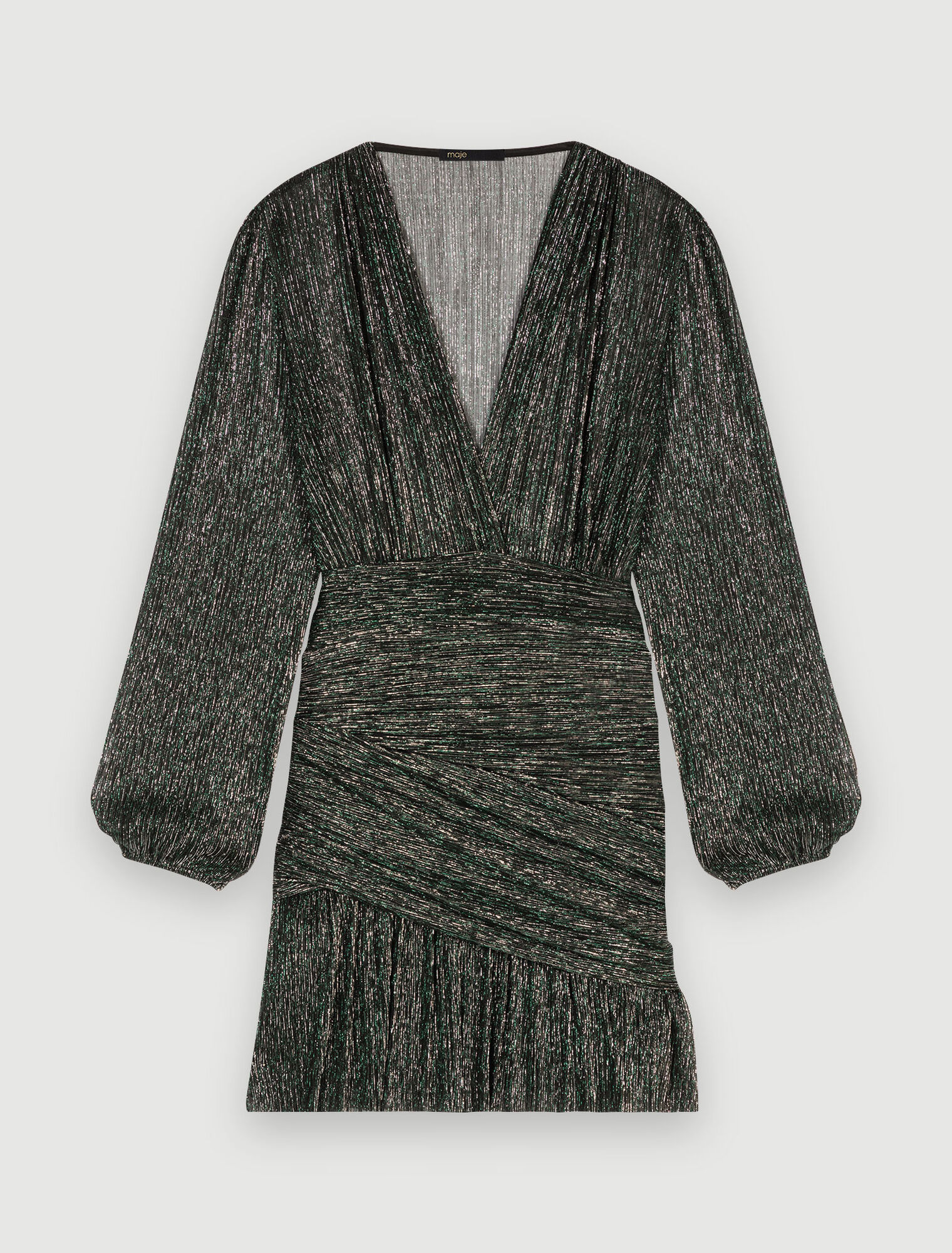 Draped lurex dress