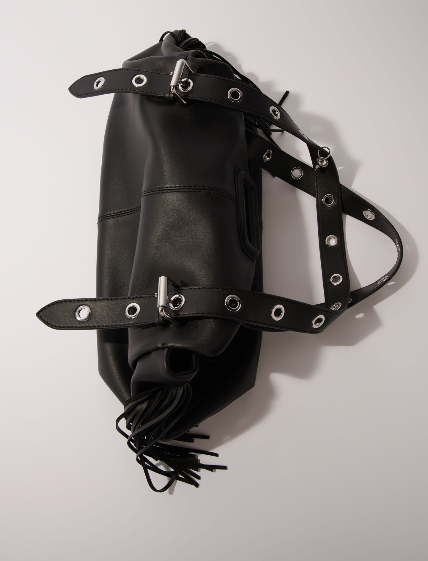 Plain leather Miss M XL bag Black / Gray For Women | Maje
