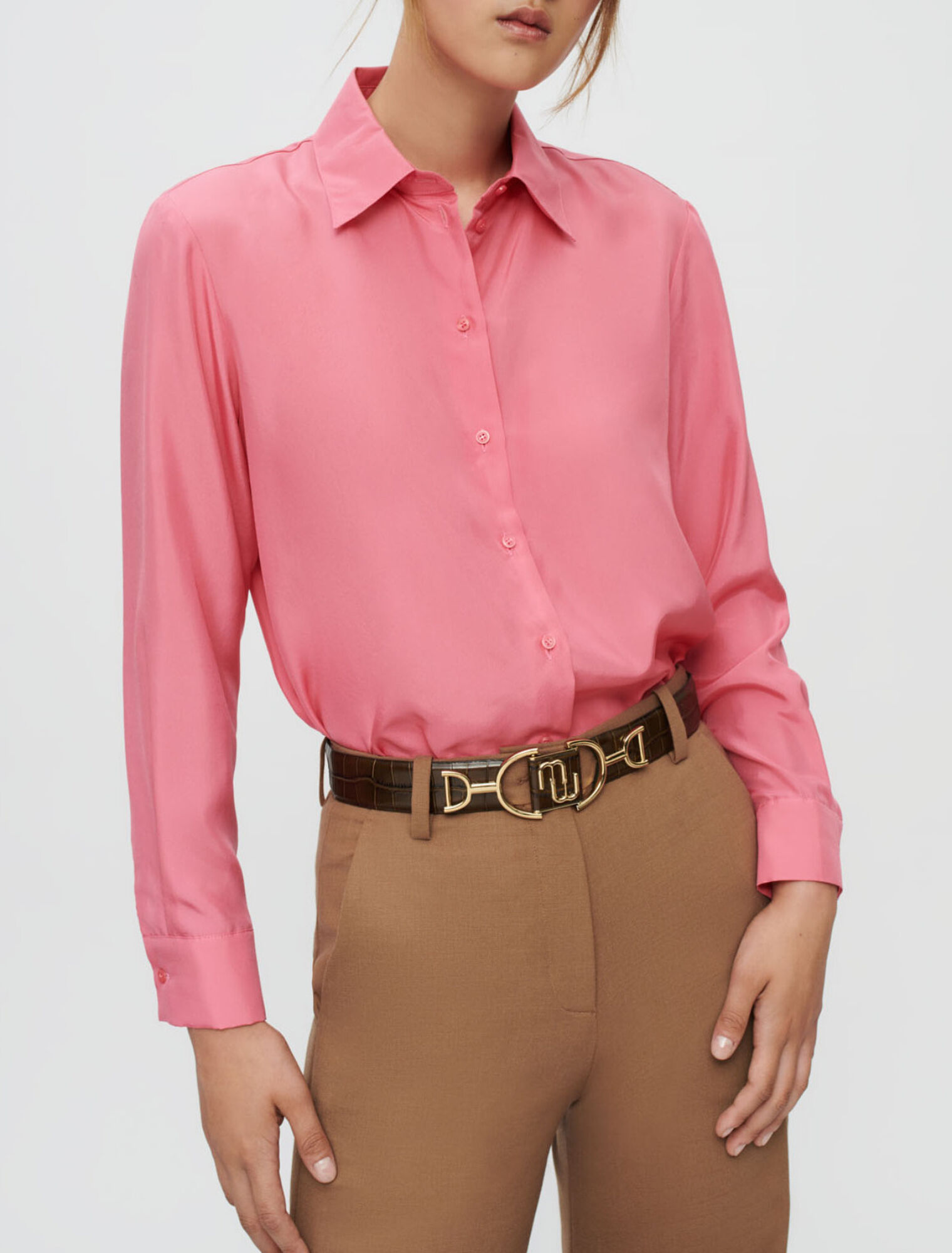Rosewood silk habotai shirt