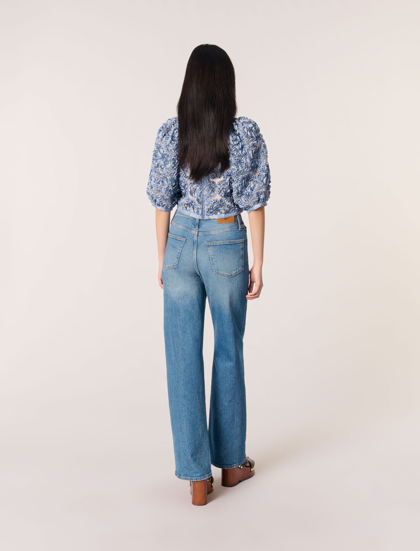Floral organza top