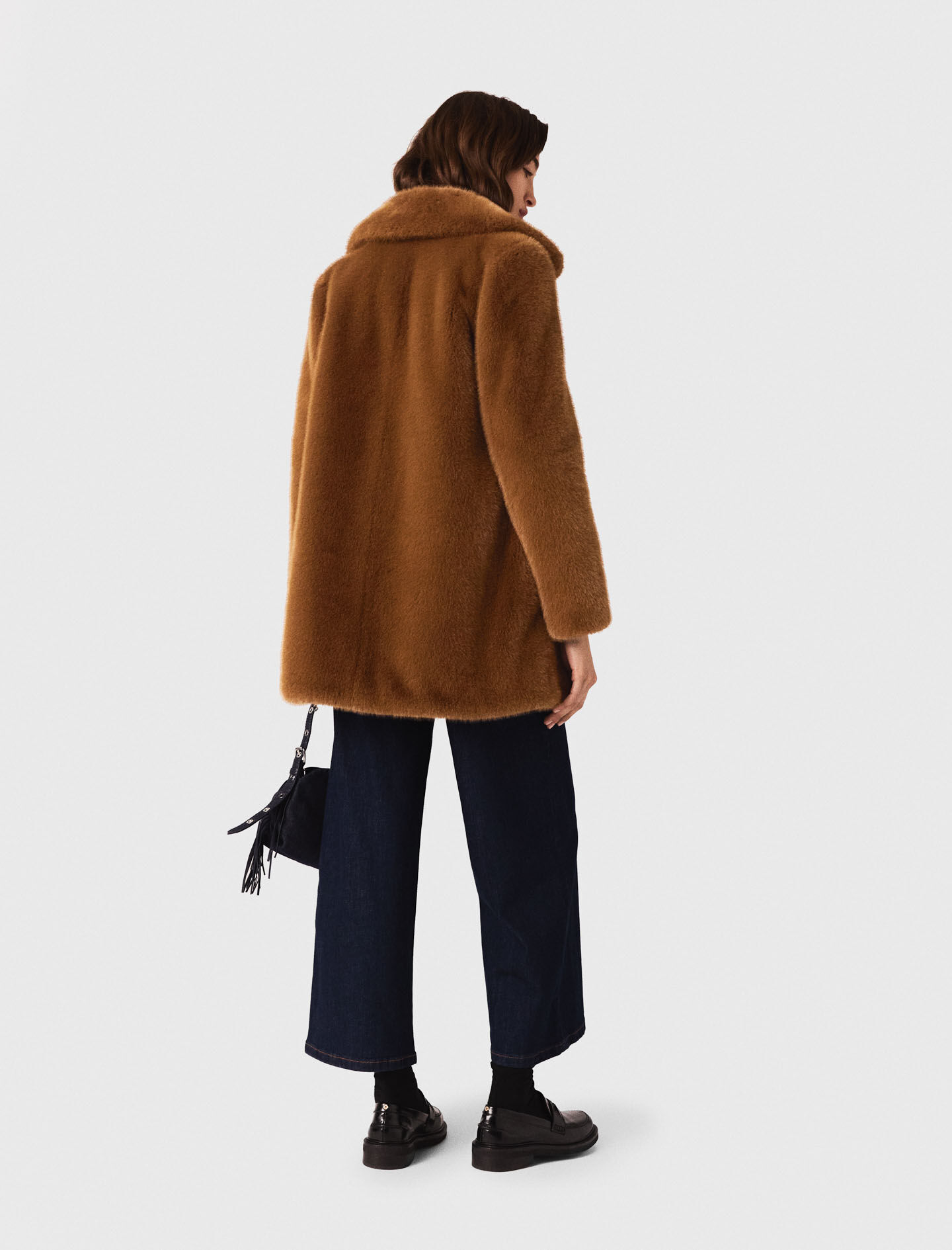 コート fub felted coat brown 6y fub felted coat brown 6y