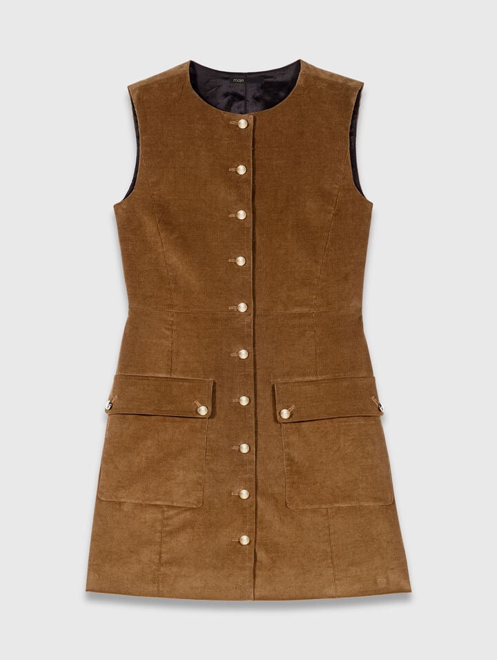 Short corduroy dress
