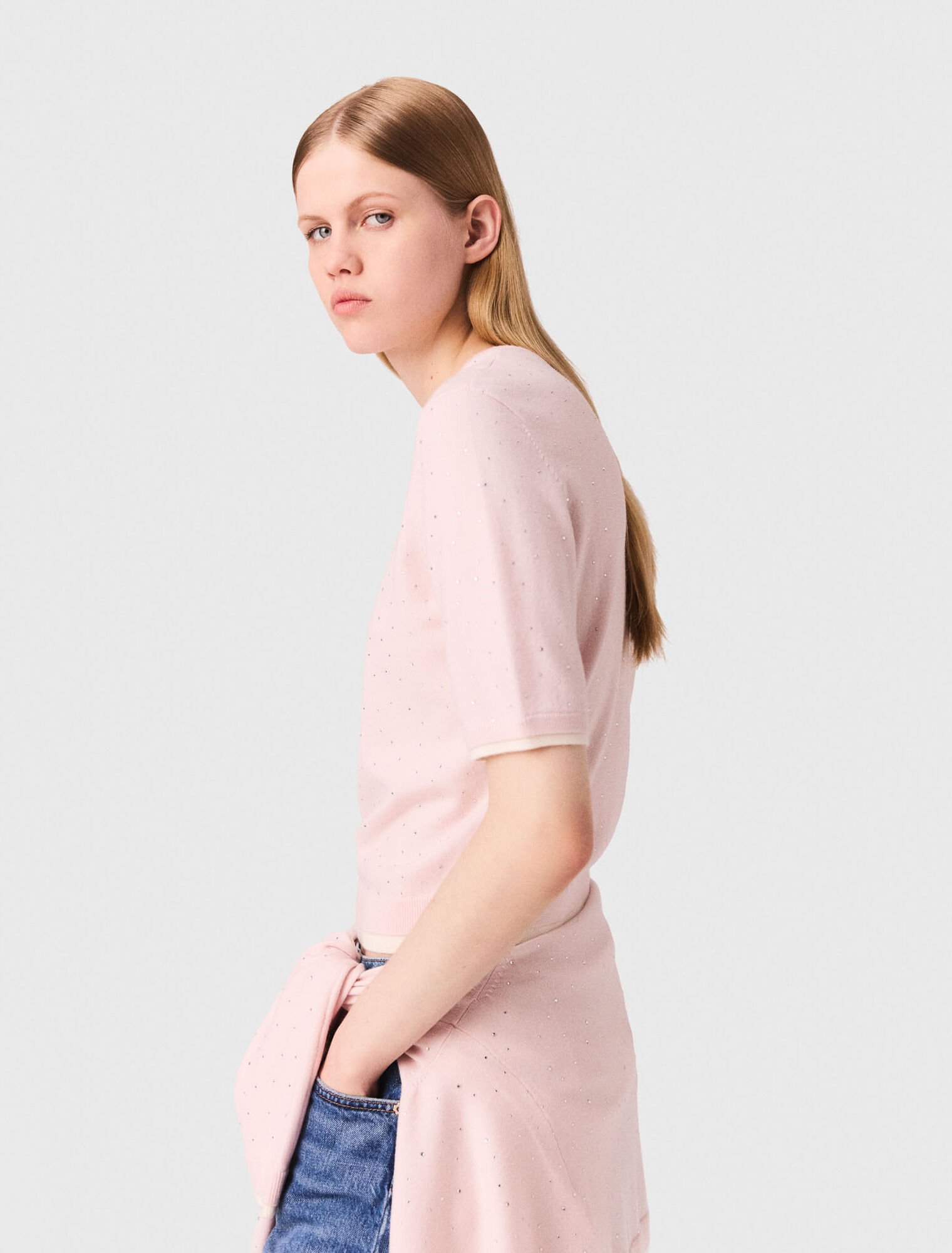 100% wool short-sleeve jumper