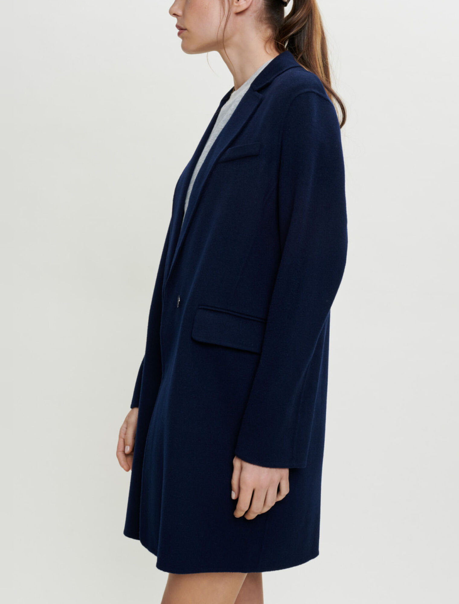 Blazer-style double face coat