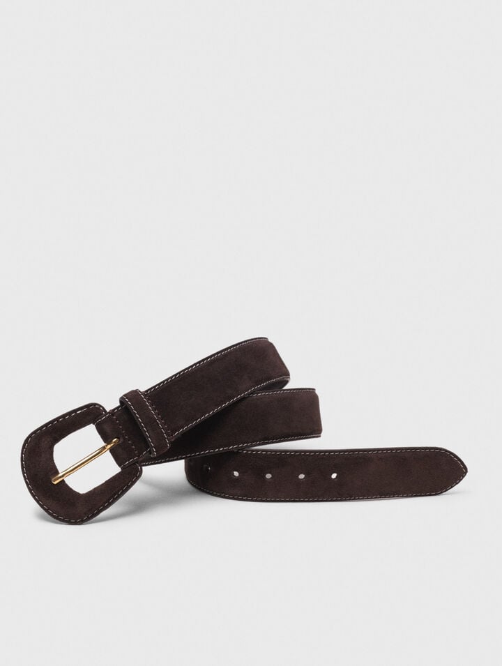 Suede belt