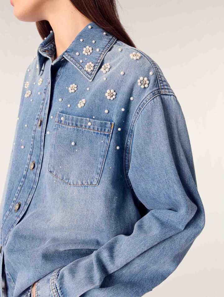 Denim shirt jacket