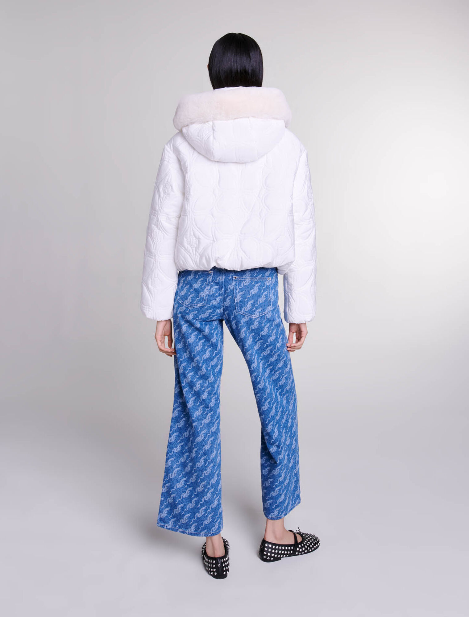 Short quilted puffer jacket