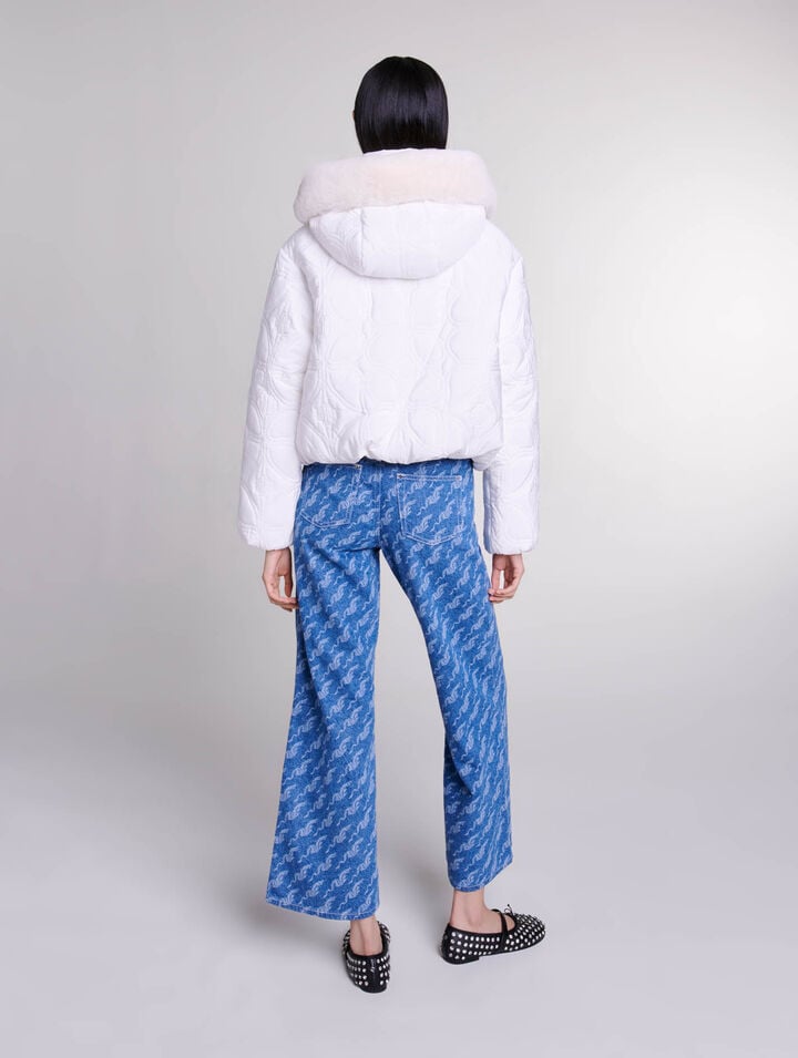 Short quilted puffer jacket