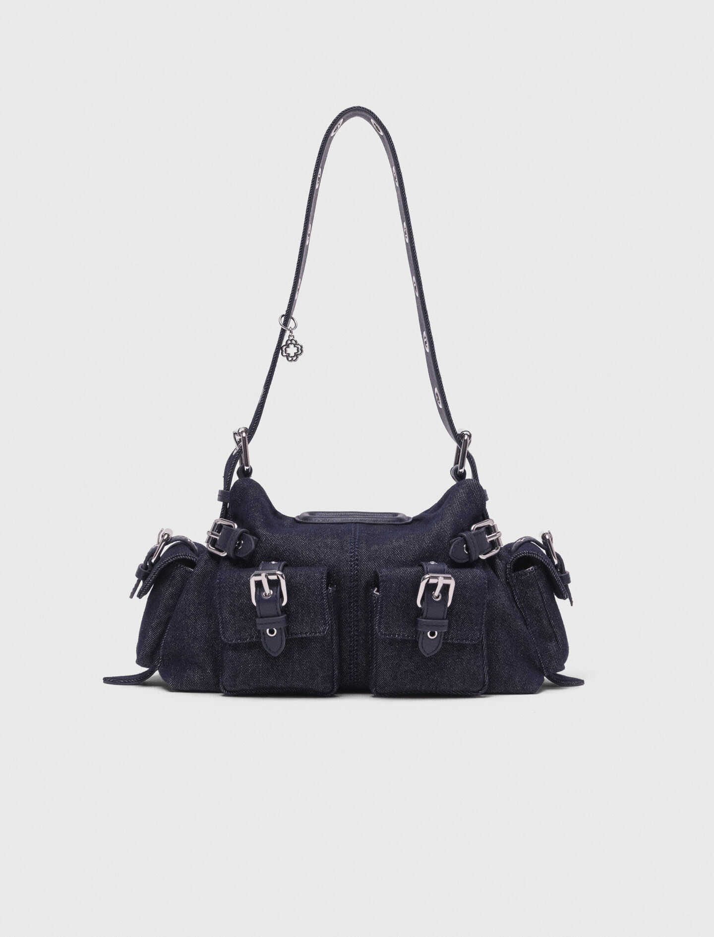 Miss M pockets denim bag Blue For Women | Maje