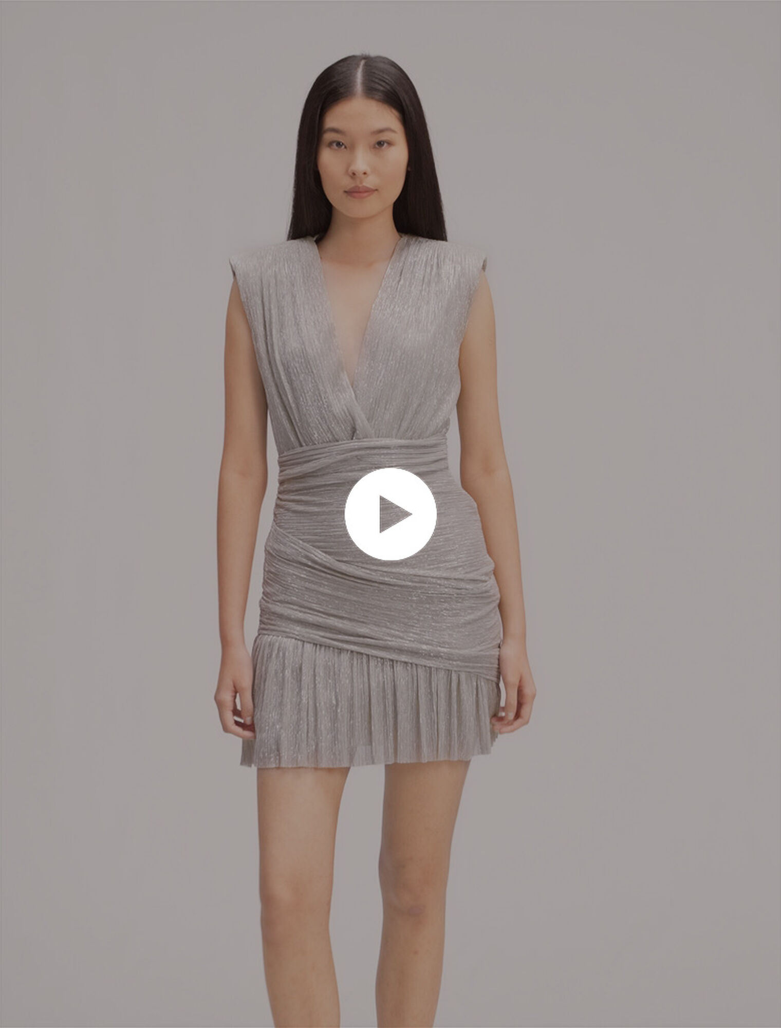 Mini metallic dress