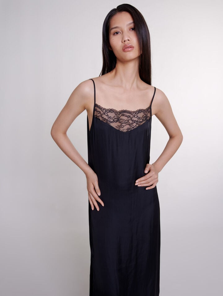 Long satin dress