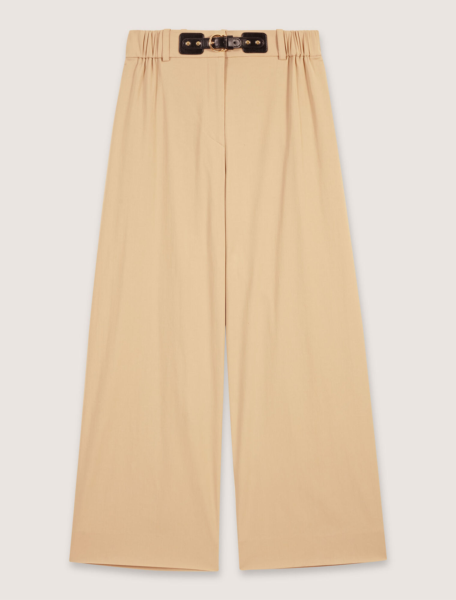 Wide-leg cotton pants