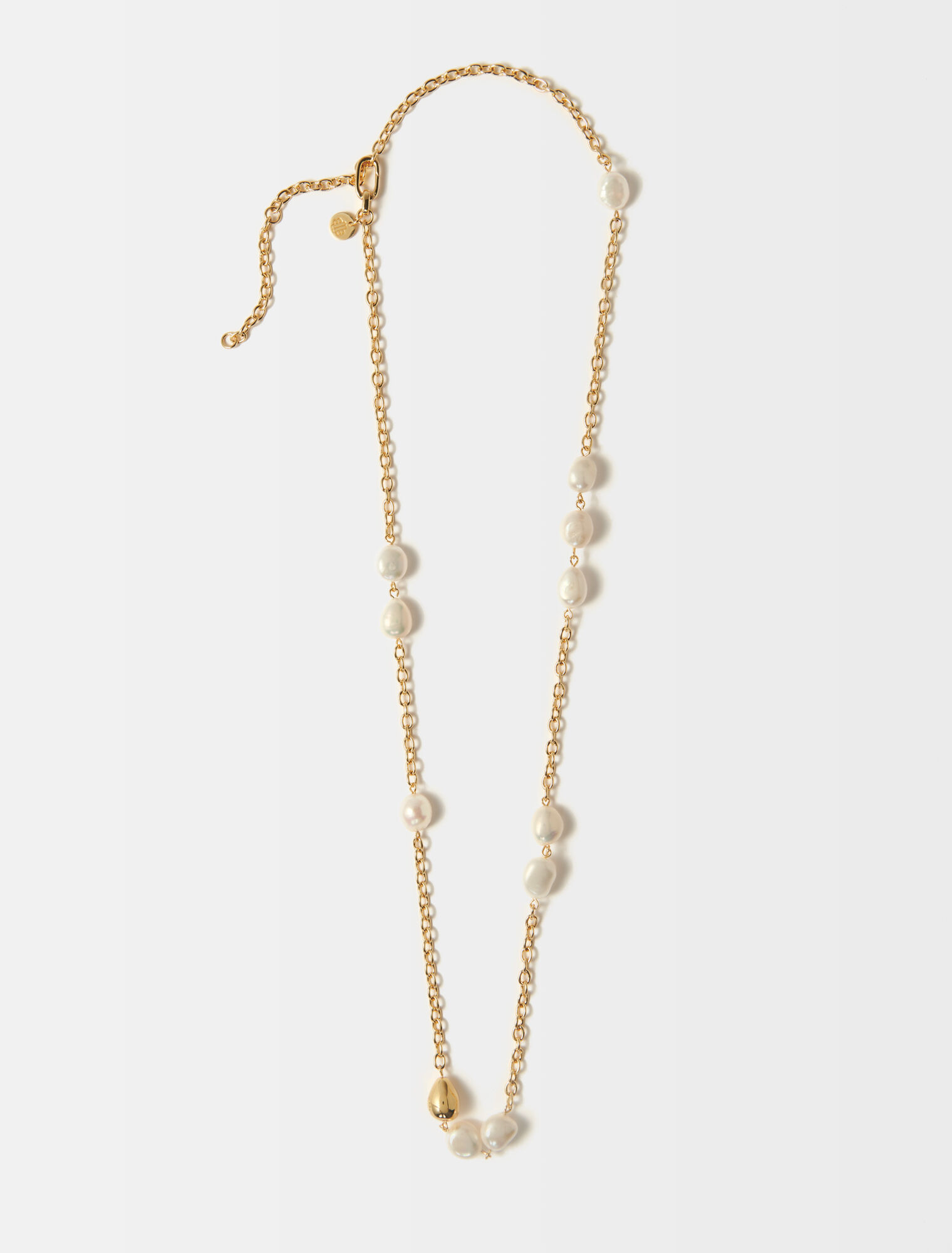 Cultured pearl chain necklace